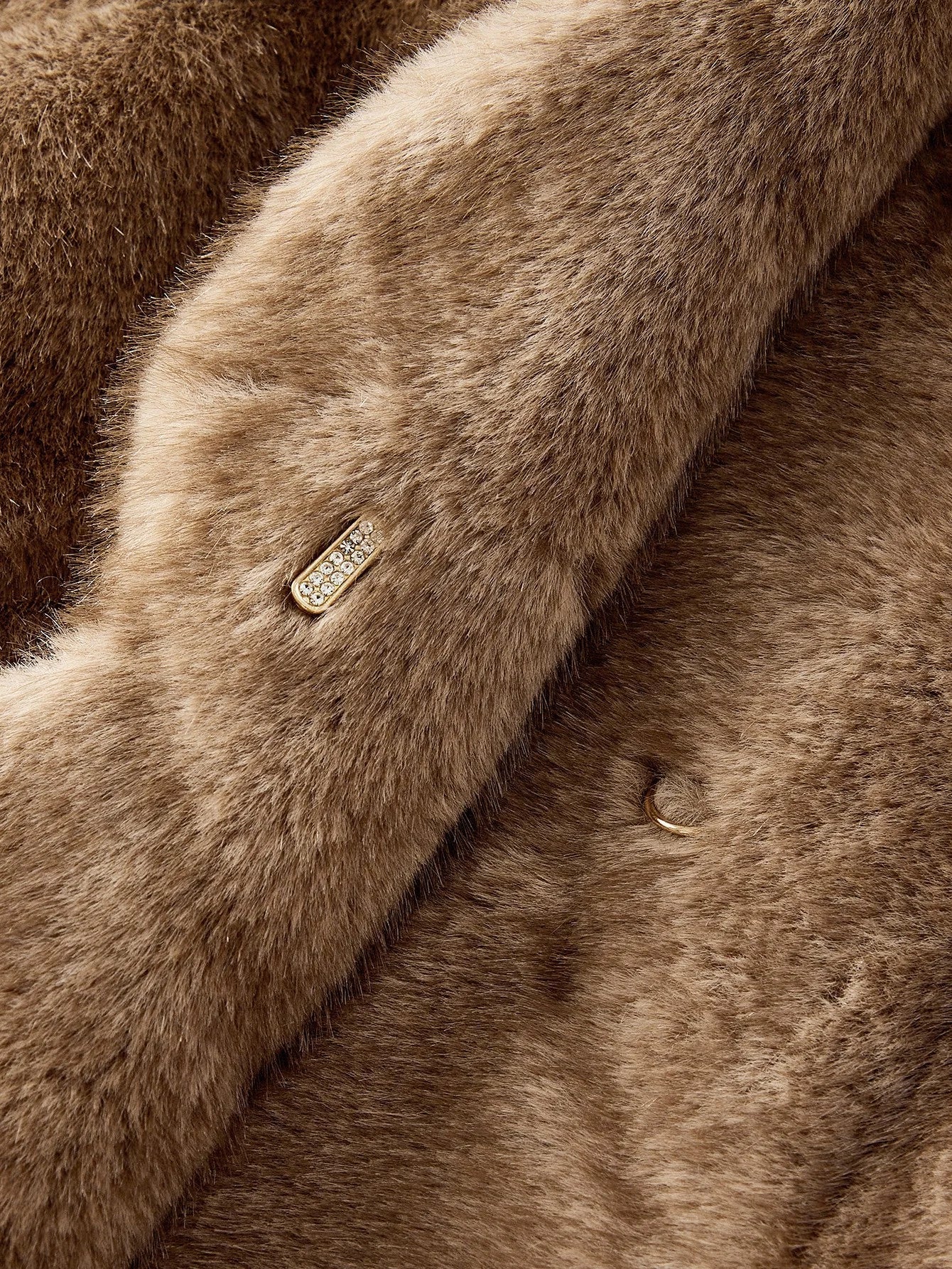 PREMIUM CHIC HOODED FAUX FUR COAT AUTUMNWINTER