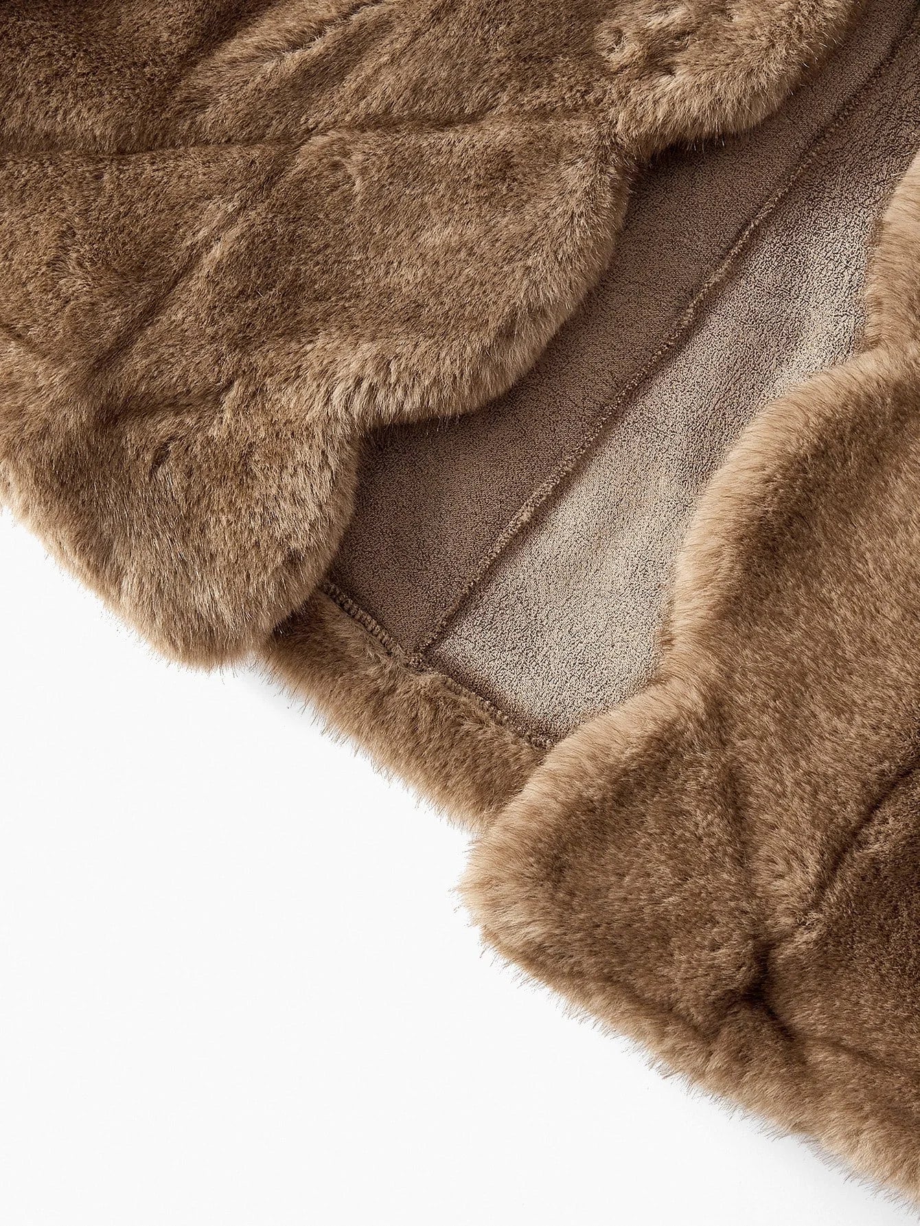 PREMIUM CHIC HOODED FAUX FUR COAT AUTUMNWINTER