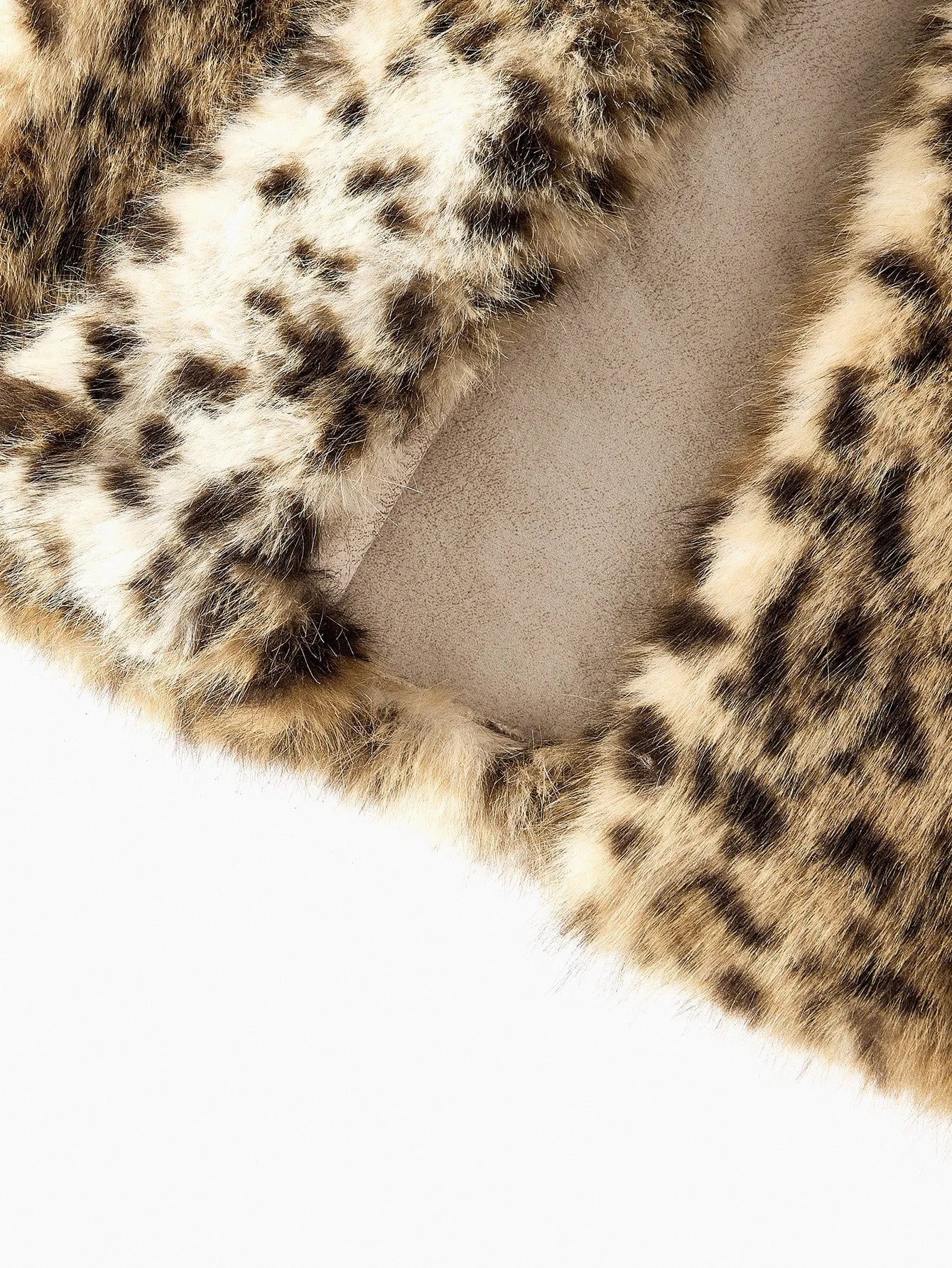 PREMIUM CHIC LEOPARD PRINT FAUX FUR LONG COAT AUTUMNWINTER
