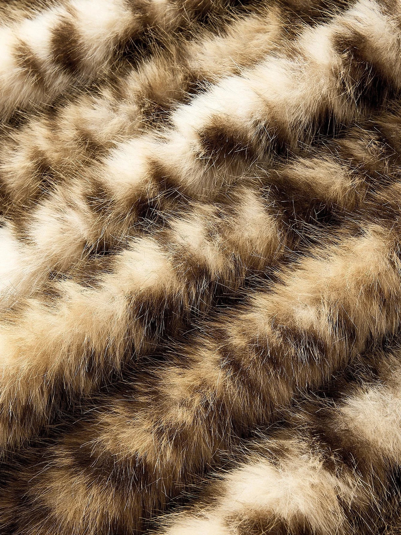 PREMIUM CHIC LEOPARD PRINT FAUX FUR LONG COAT AUTUMNWINTER