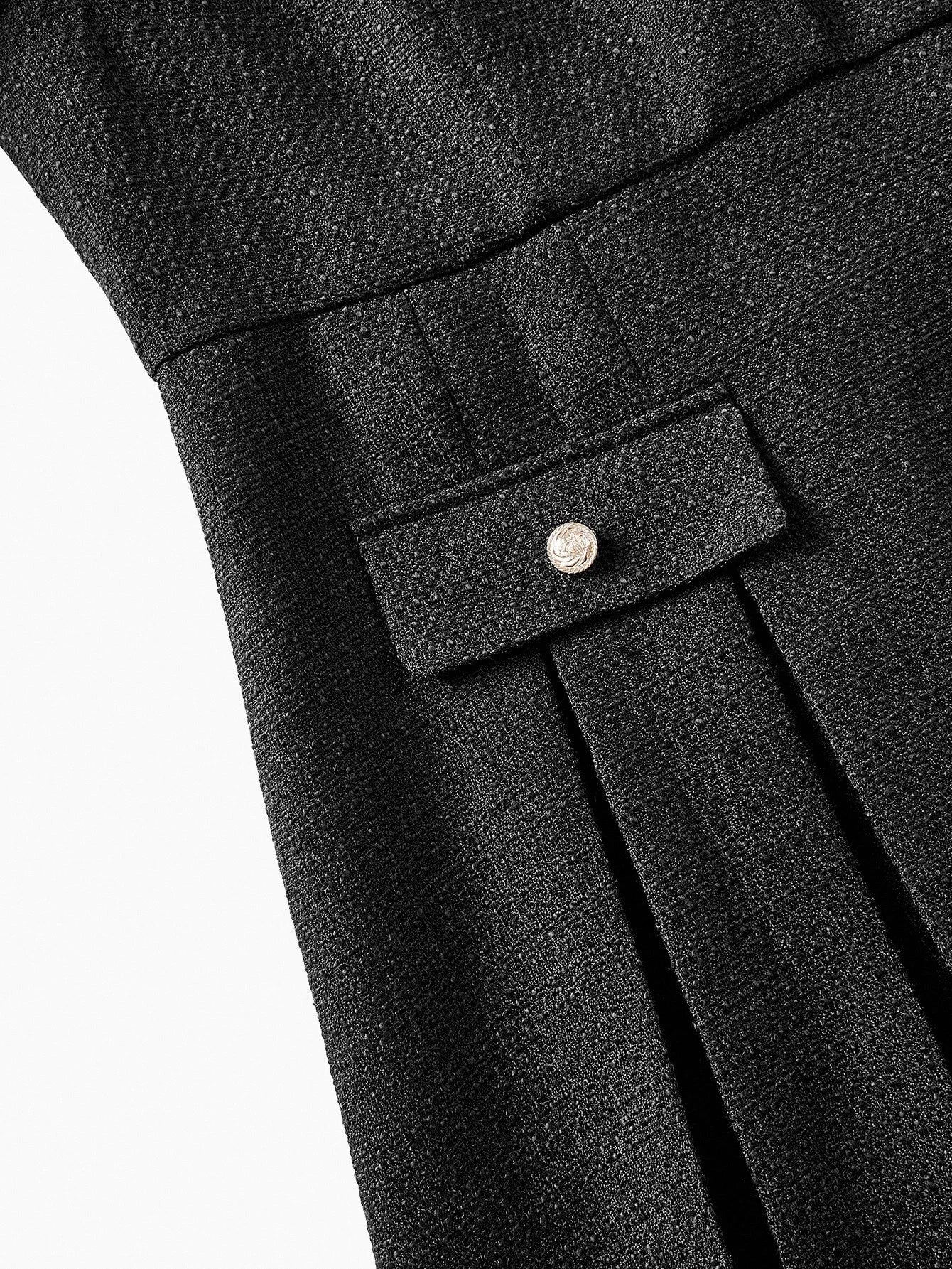 PREMIUM CHIC LONG SLEEVE PLEATED MINI DRESS AUTUMNWINTER