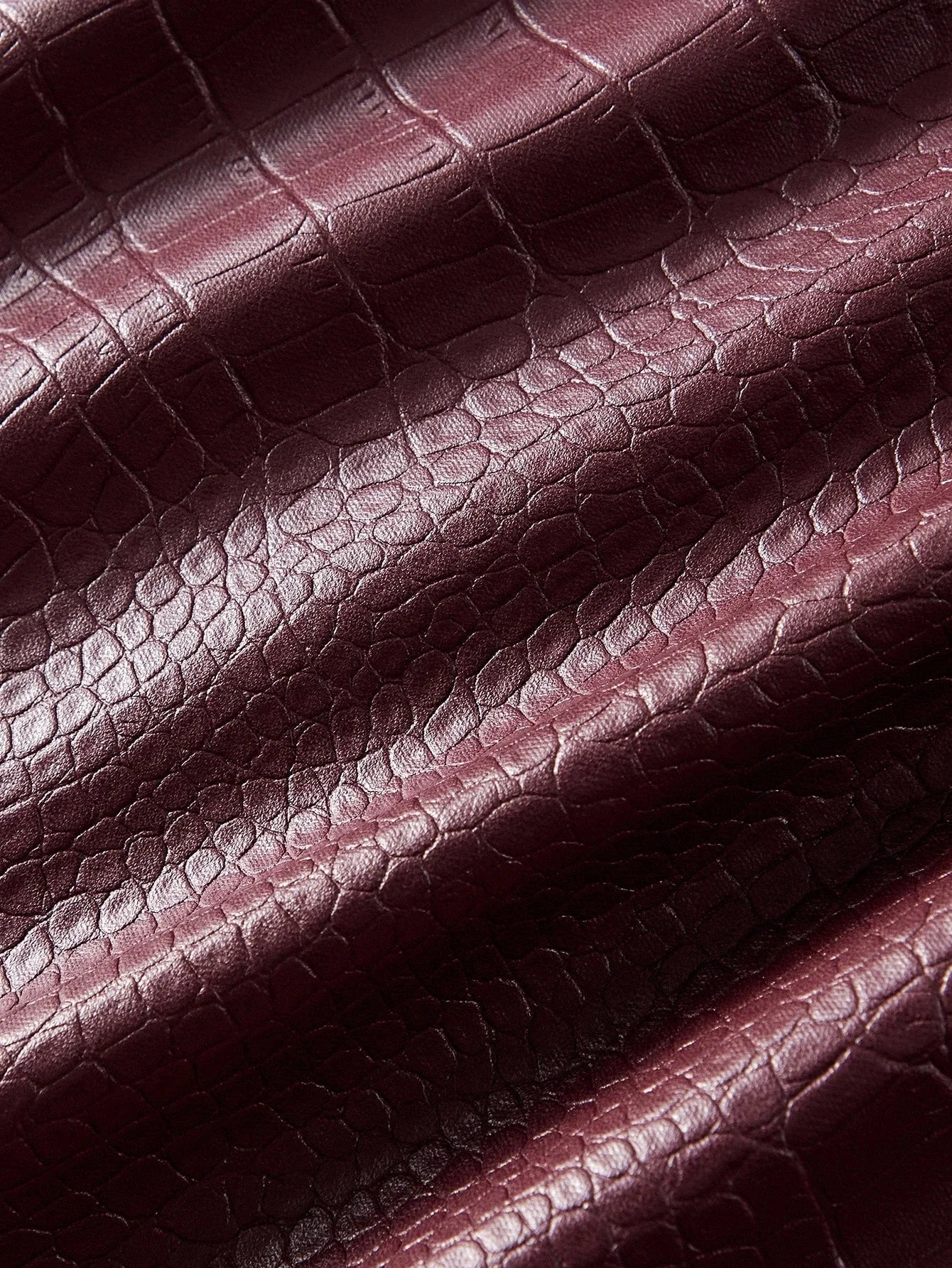 PREMIUM CHRISTMAS PLUS CROCODILE SKIN EMBOSSED PU LEATHER SLEEVELESS MINI DRESS PARTY WEAR