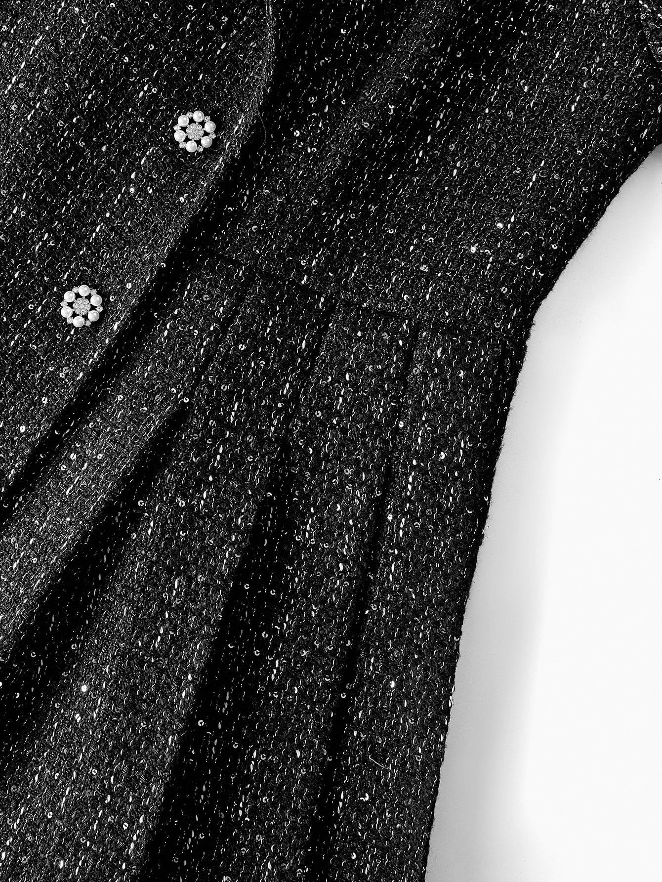 PREMIUM CHRISTMAS PLUS SIZE TWEED BUTTON UP DRESS