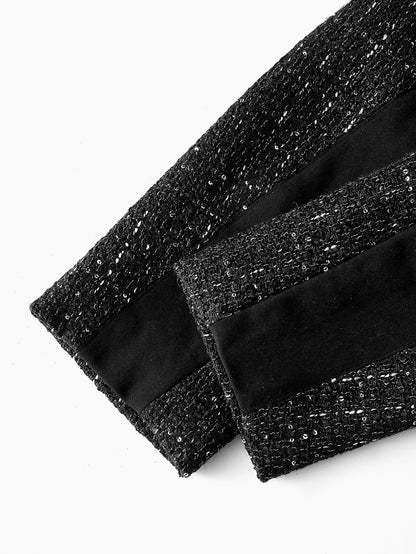 PREMIUM CHRISTMAS PLUS SIZE TWEED BUTTON UP DRESS