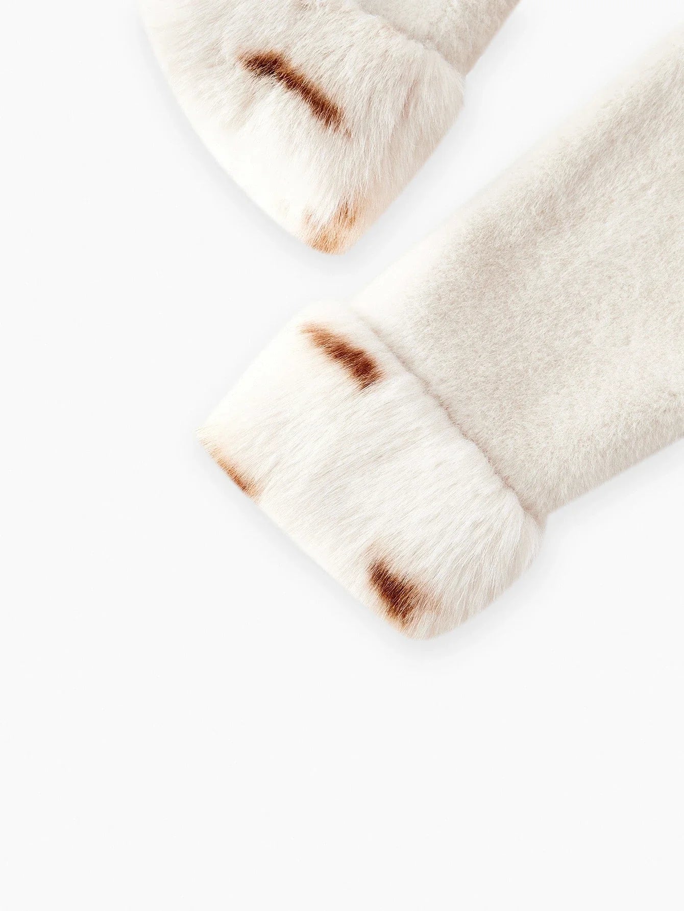 PREMIUM COLORBLOCK BELTED FAUX FUR COAT