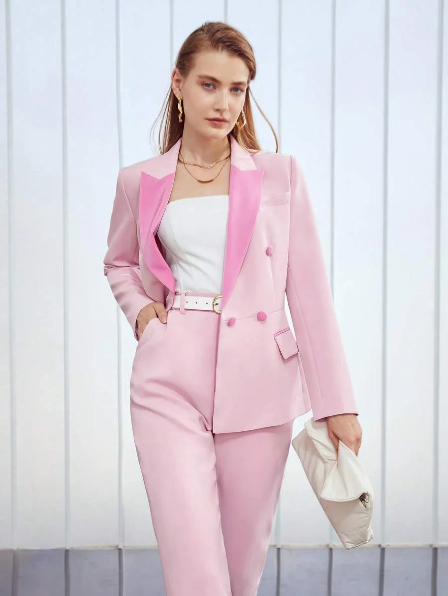 PREMIUM COLORBLOCK LAPEL BLAZER