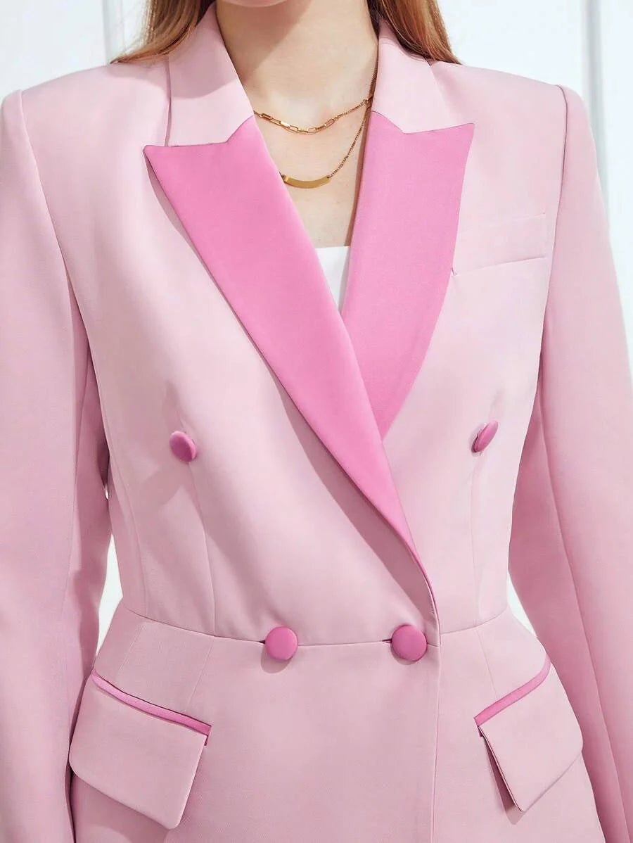 PREMIUM COLORBLOCK LAPEL BLAZER