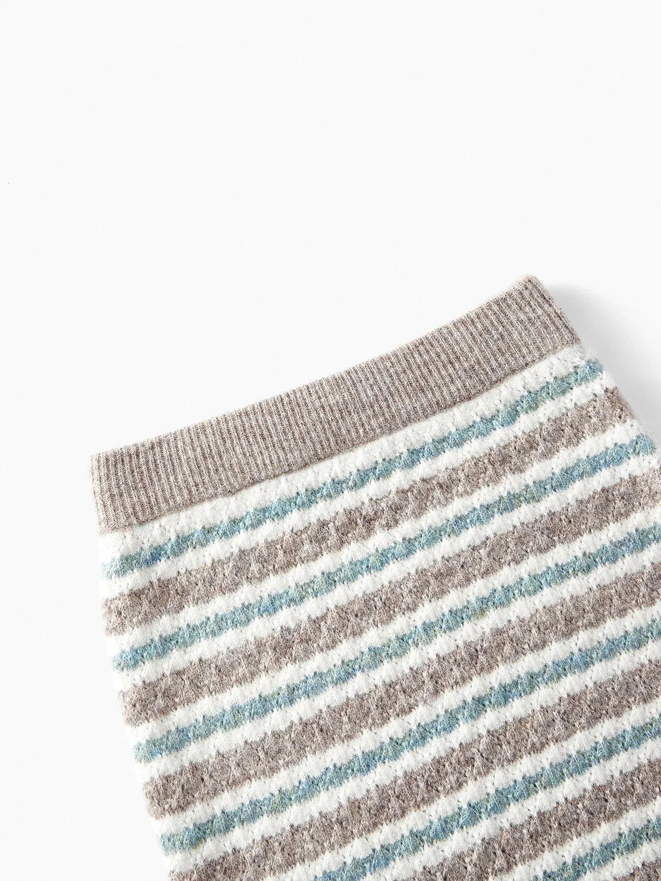 PREMIUM COLORBLOCK STRIPED PATTERN BUTTON UP TOP amp SKIRT SWEATER COORD