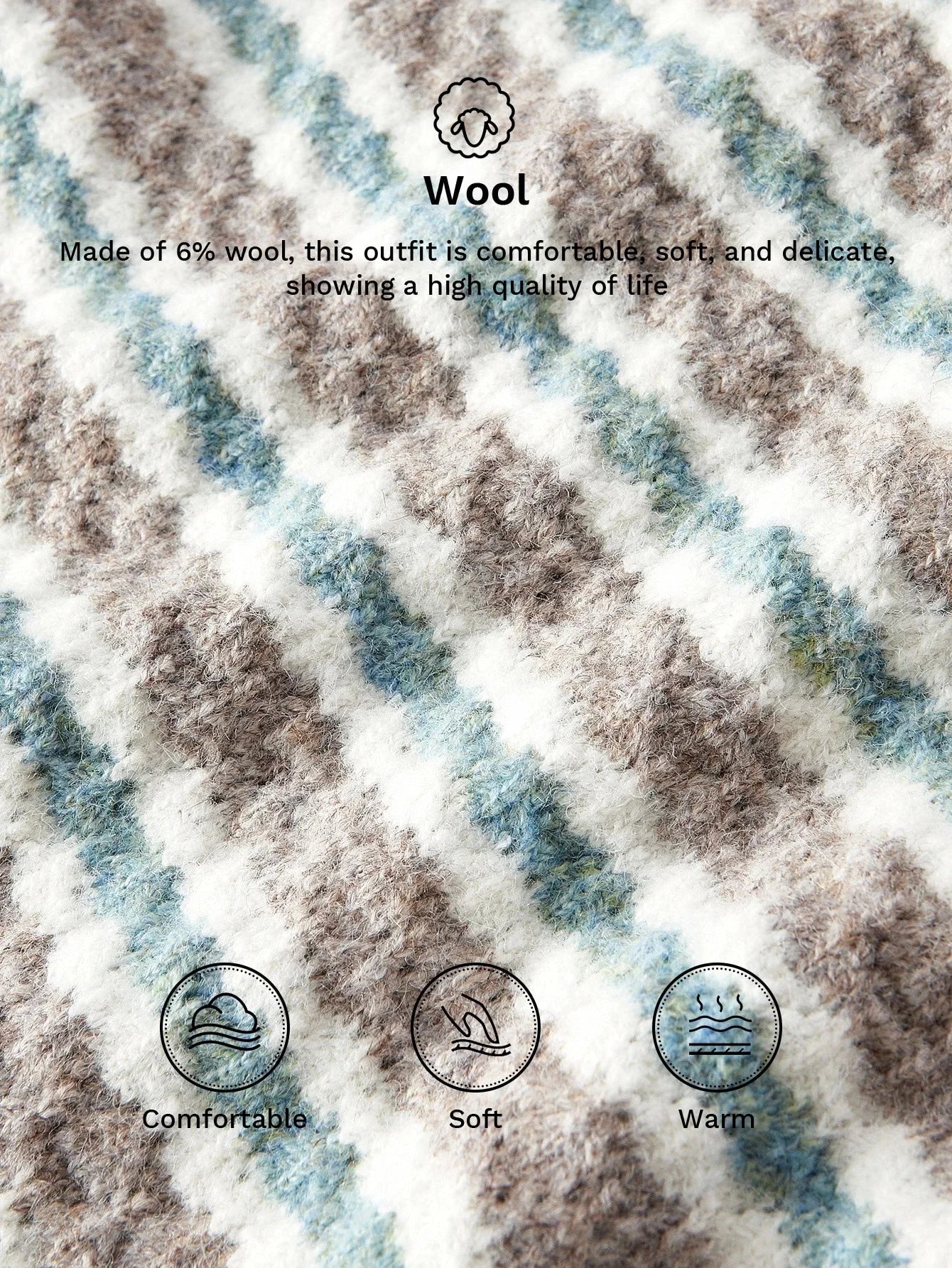 PREMIUM COLORBLOCK STRIPED PATTERN BUTTON UP TOP amp SKIRT SWEATER COORD