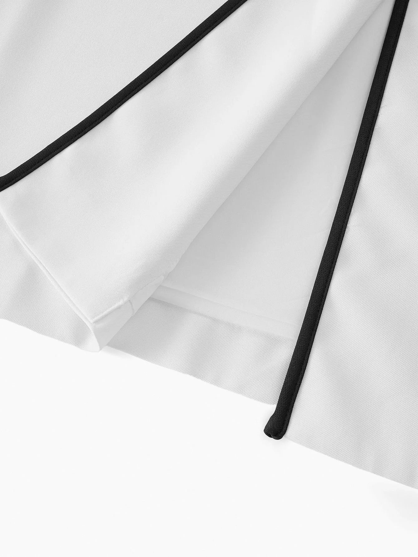 PREMIUM CONTRAST BINDING DOUBLE BREASTED BELTED DRESS