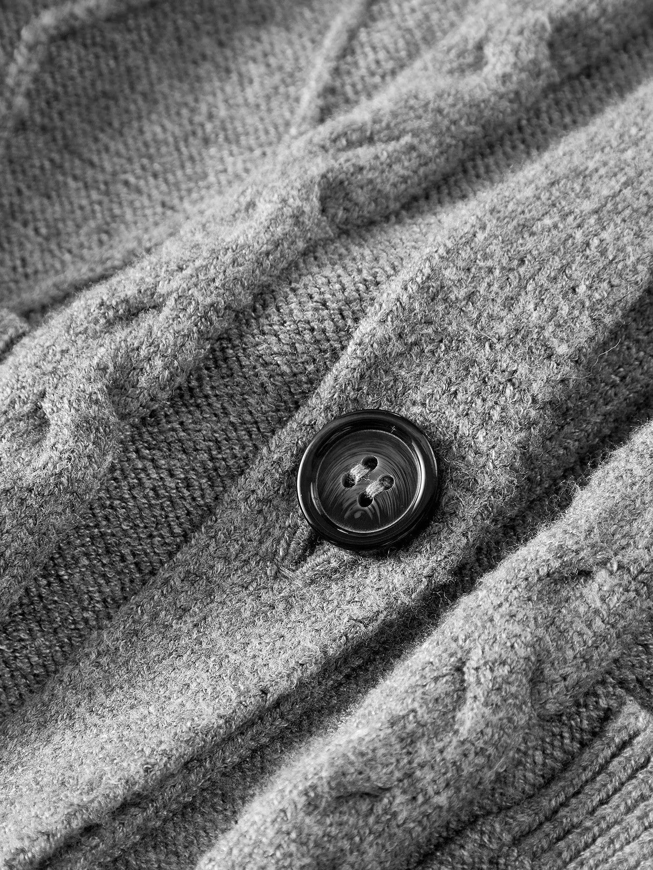 PREMIUM CONTRAST FAUX FUR BELTED CARDIGAN