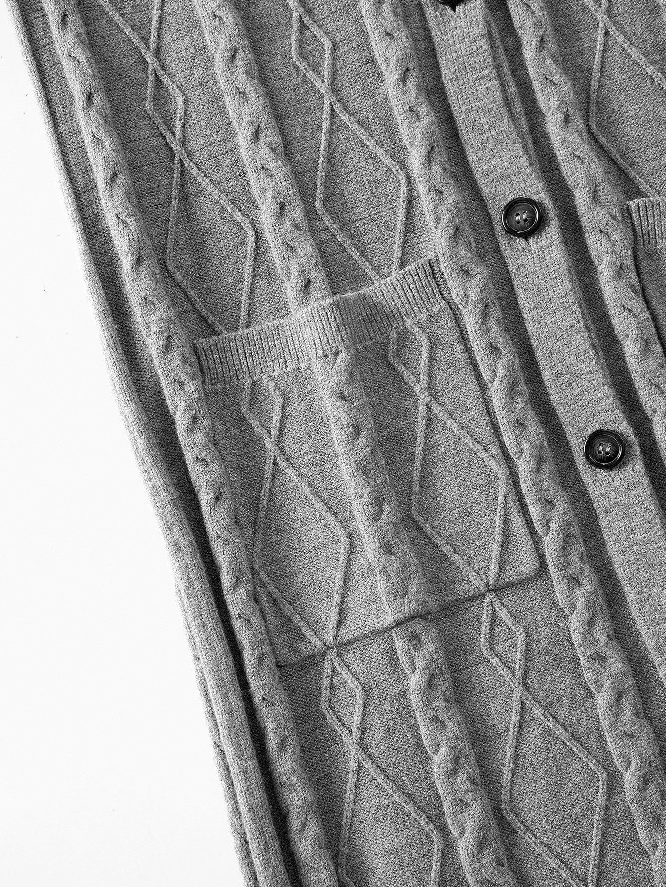 PREMIUM CONTRAST FAUX FUR BELTED CARDIGAN