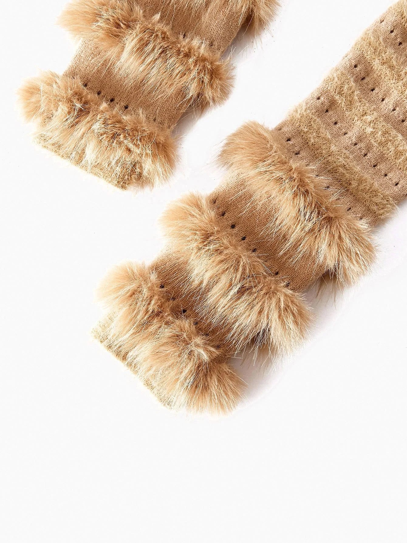 PREMIUM CONTRAST FAUX FUR BUTTON UP CARDIGAN