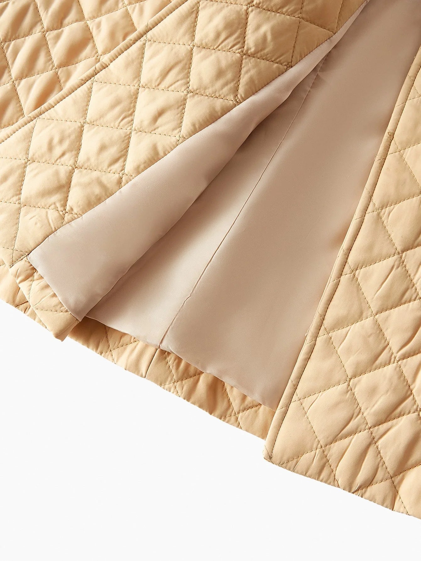 PREMIUM CONTRAST FAUX FUR BUTTON UP PLAID LONG PADDED COAT