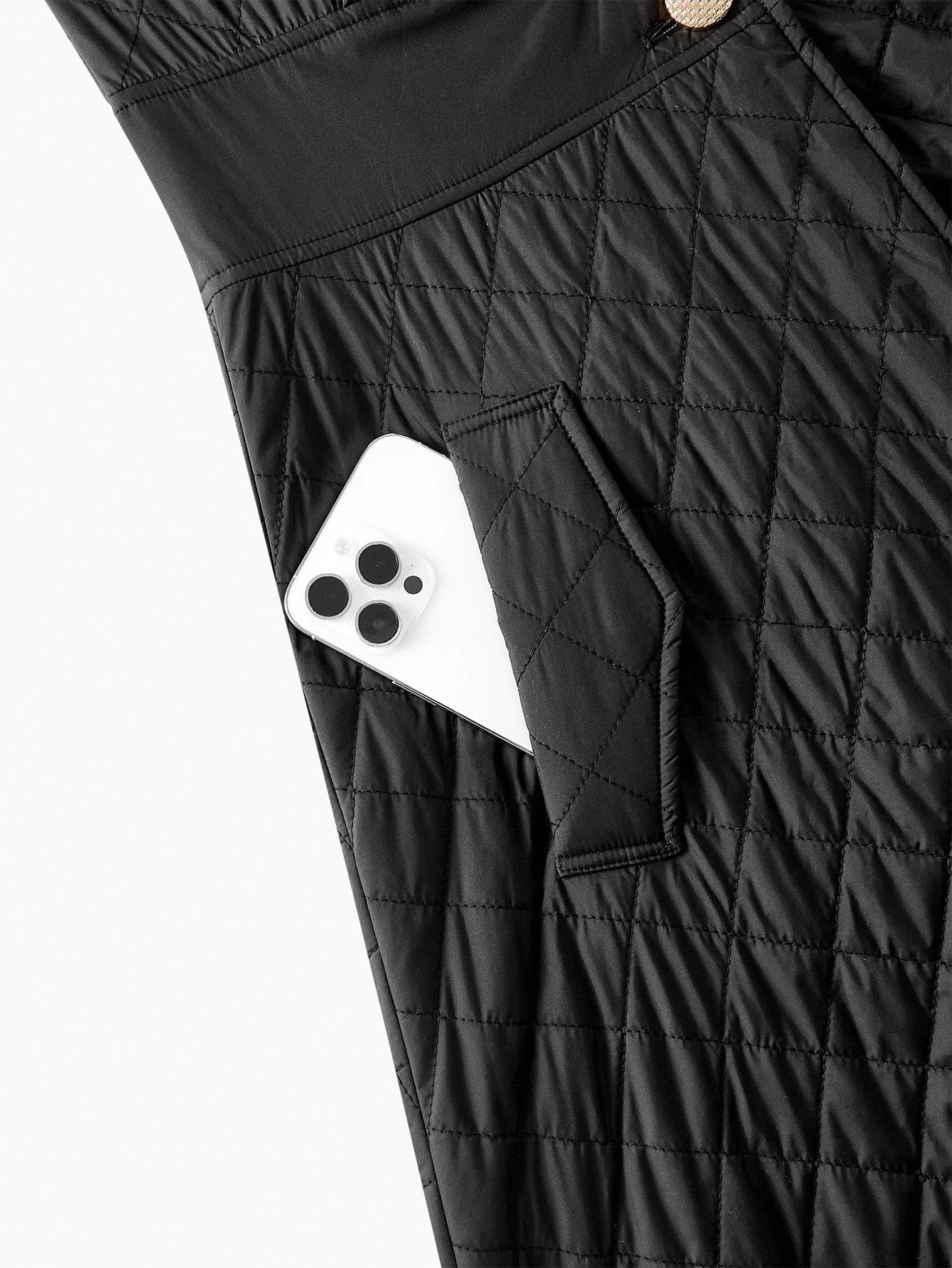 PREMIUM CONTRAST FAUX FUR BUTTON UP QUILTED WINTER COAT FOR AUTUMN amp WINTER