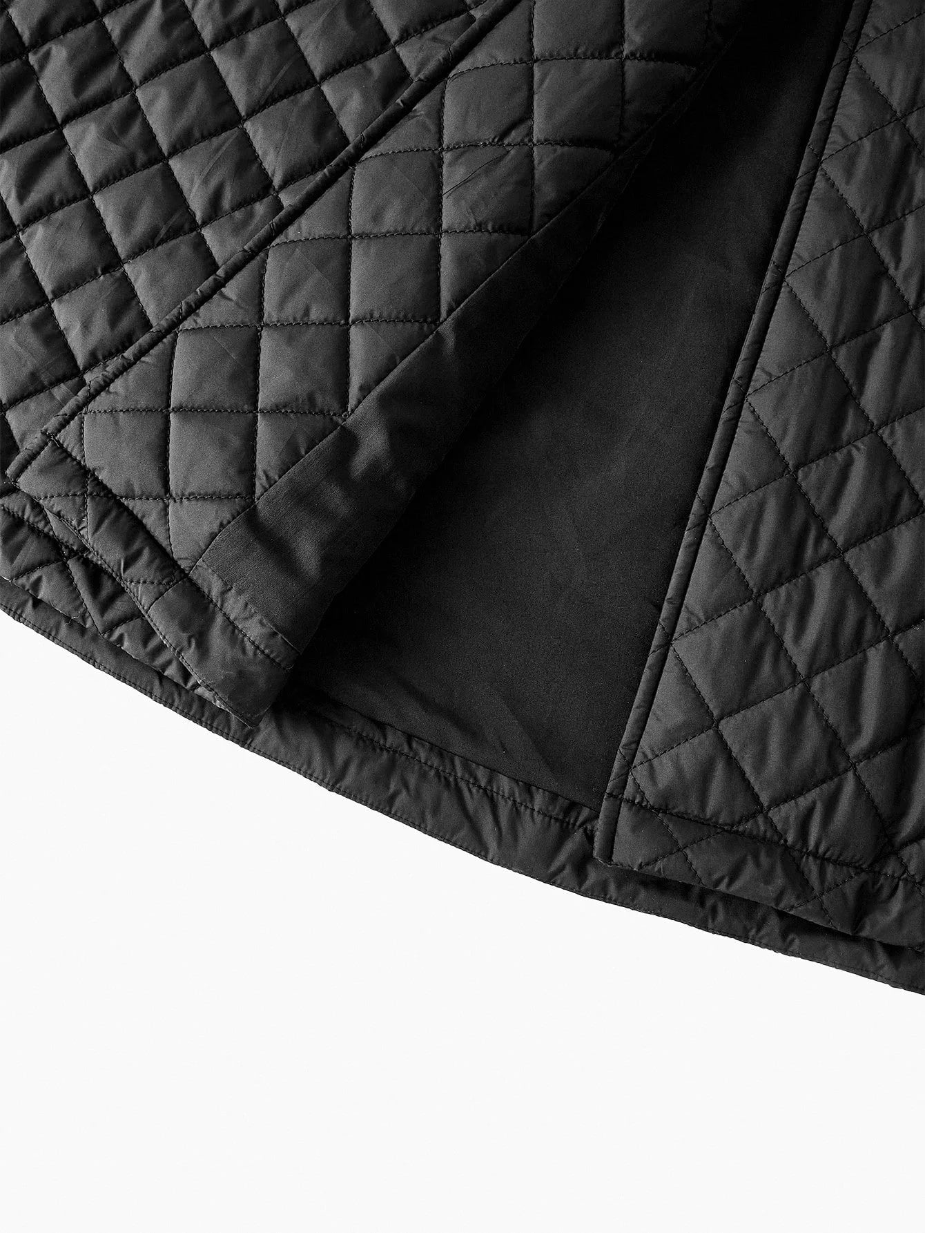 PREMIUM CONTRAST FAUX FUR BUTTON UP QUILTED WINTER COAT FOR AUTUMN amp WINTER