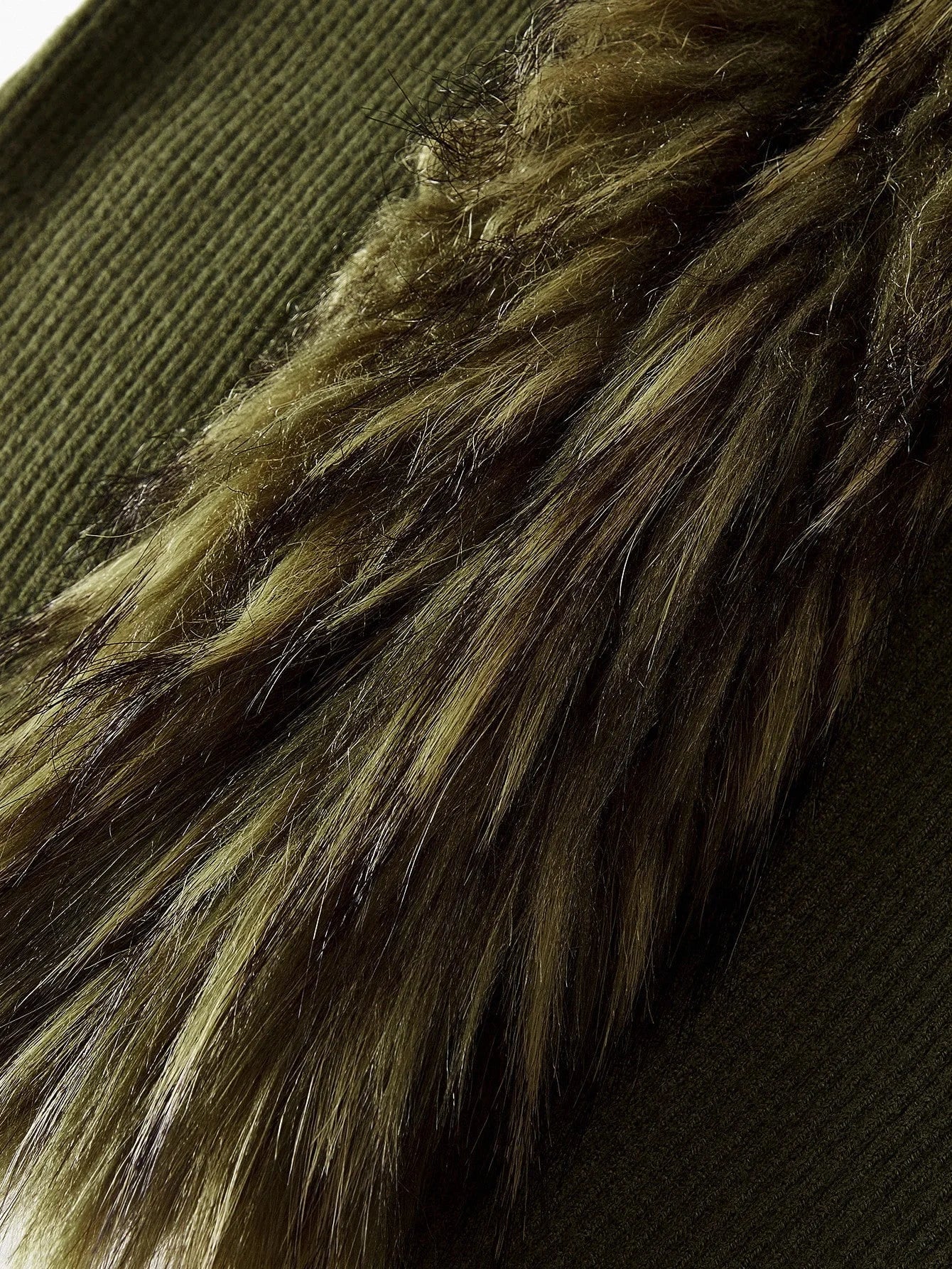 PREMIUM CONTRAST FAUX FUR DETAIL SLIM FIT CARDIGAN