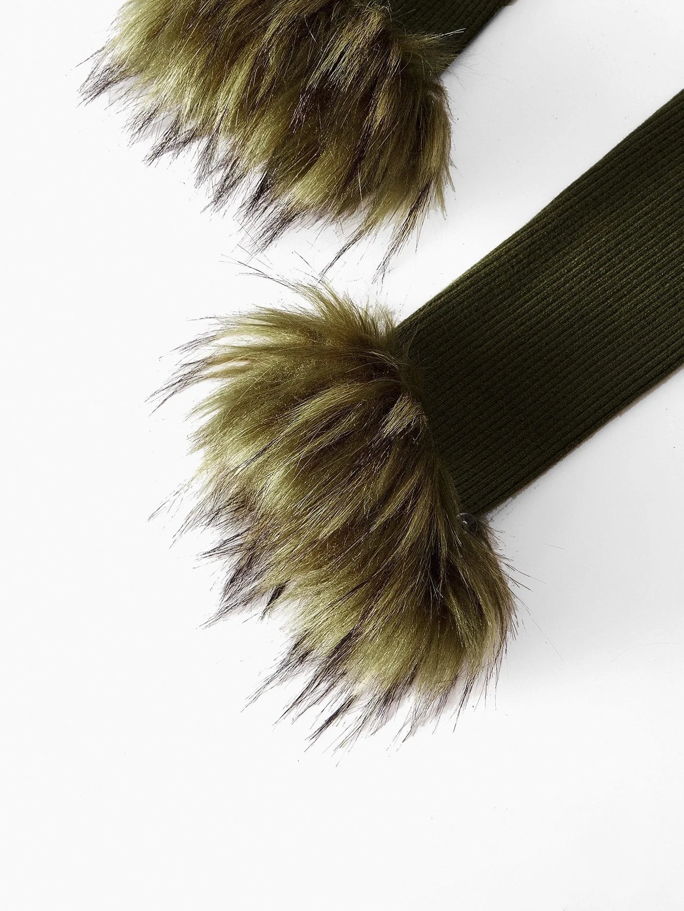 PREMIUM CONTRAST FAUX FUR DETAIL SLIM FIT CARDIGAN