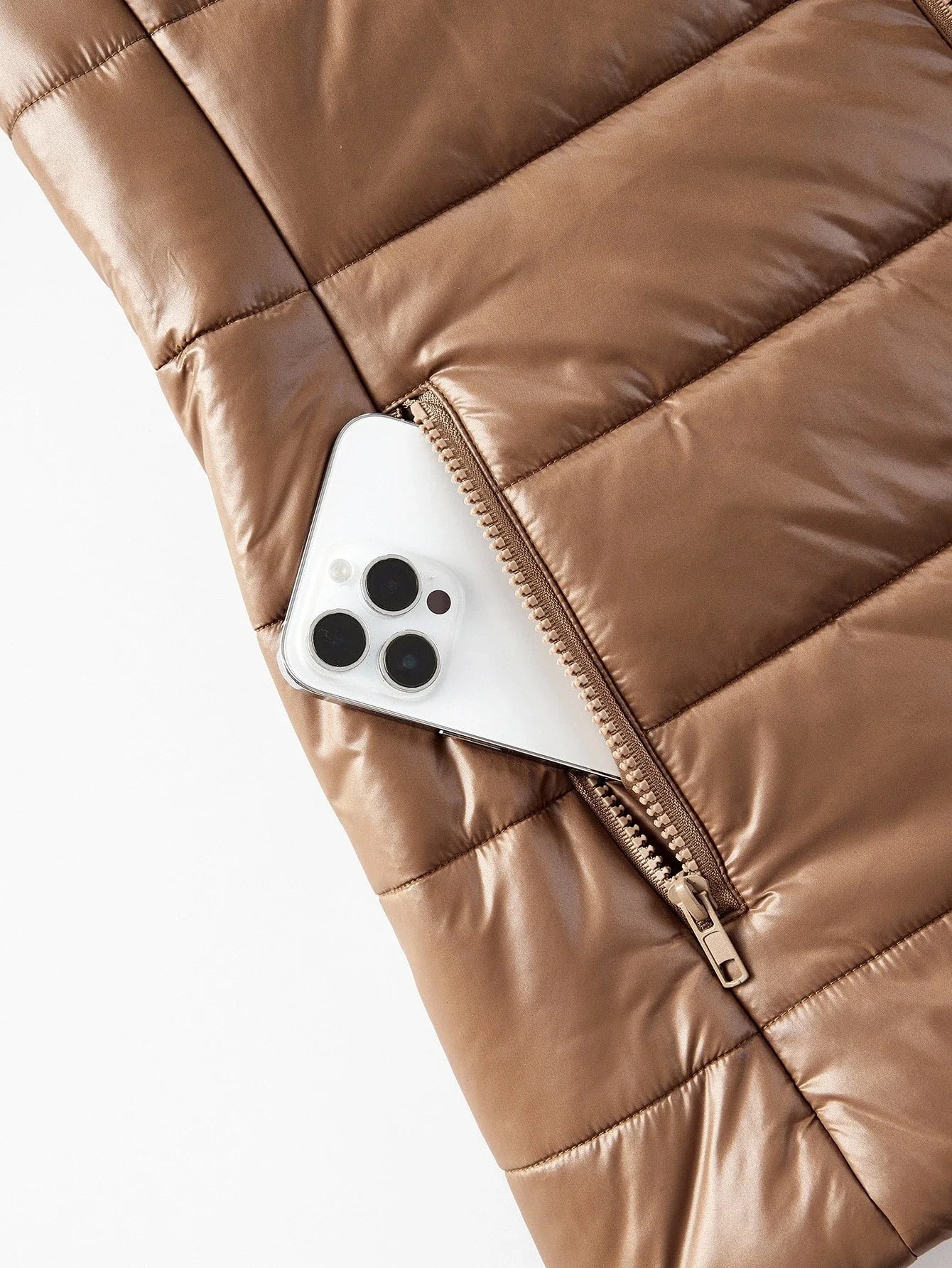 PREMIUM CONTRAST FAUX FUR HOODED WINTER COAT