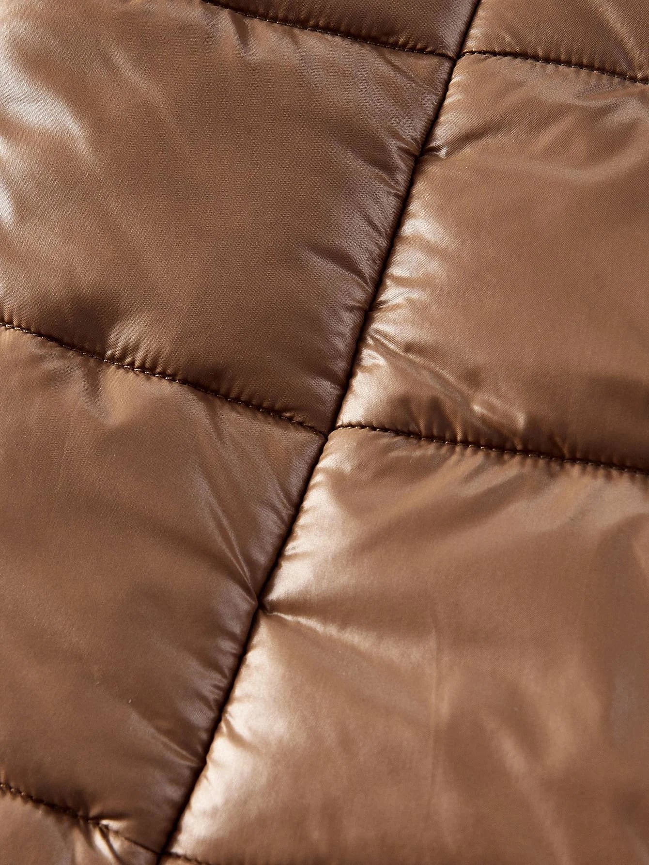 PREMIUM CONTRAST FAUX FUR HOODED WINTER COAT