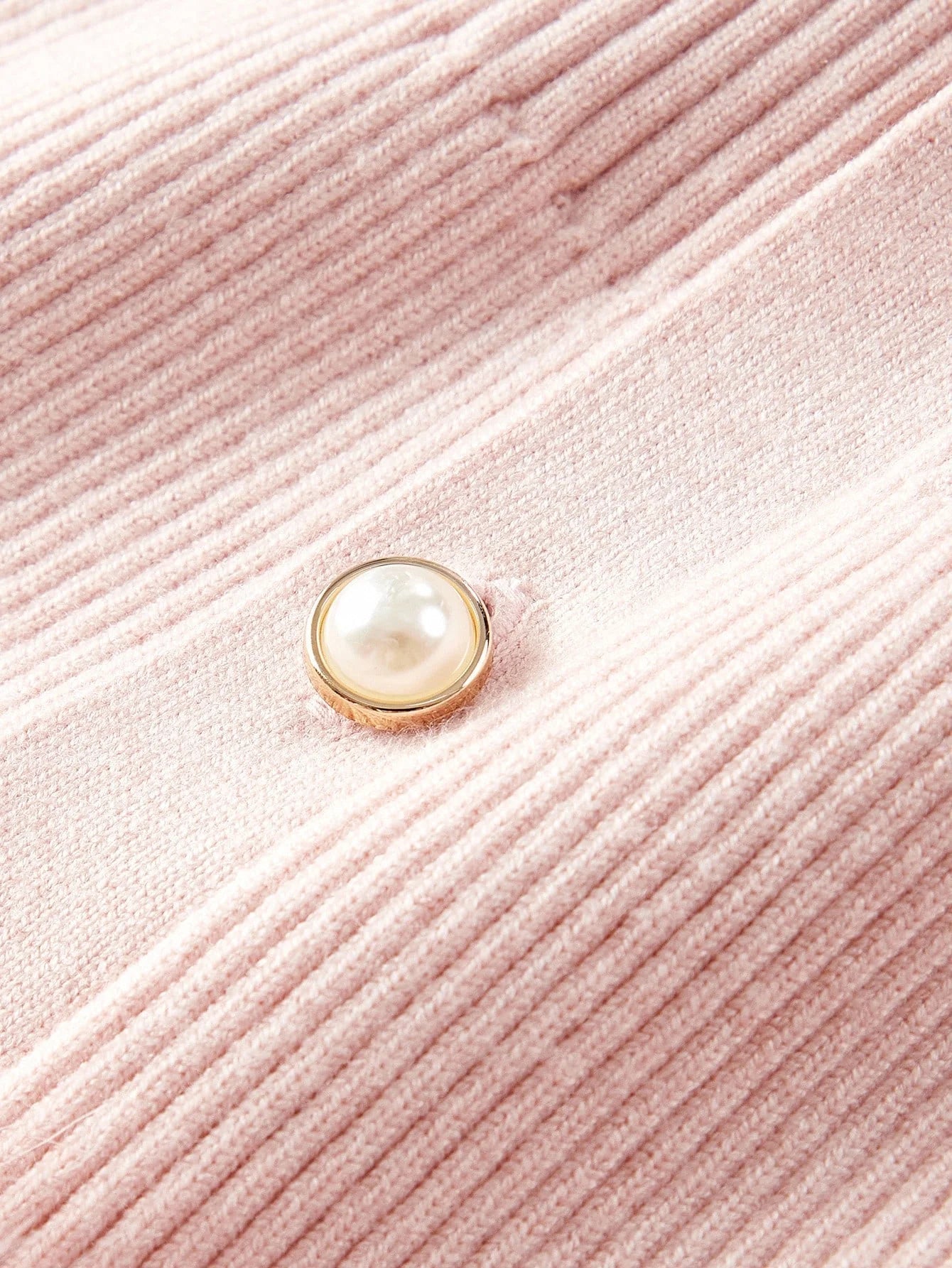 PREMIUM CONTRAST FAUX FUR SHAWL COLLAR SLIM FIT FAUX PEARLS BUTTON PLACKET CARDIGAN FALL