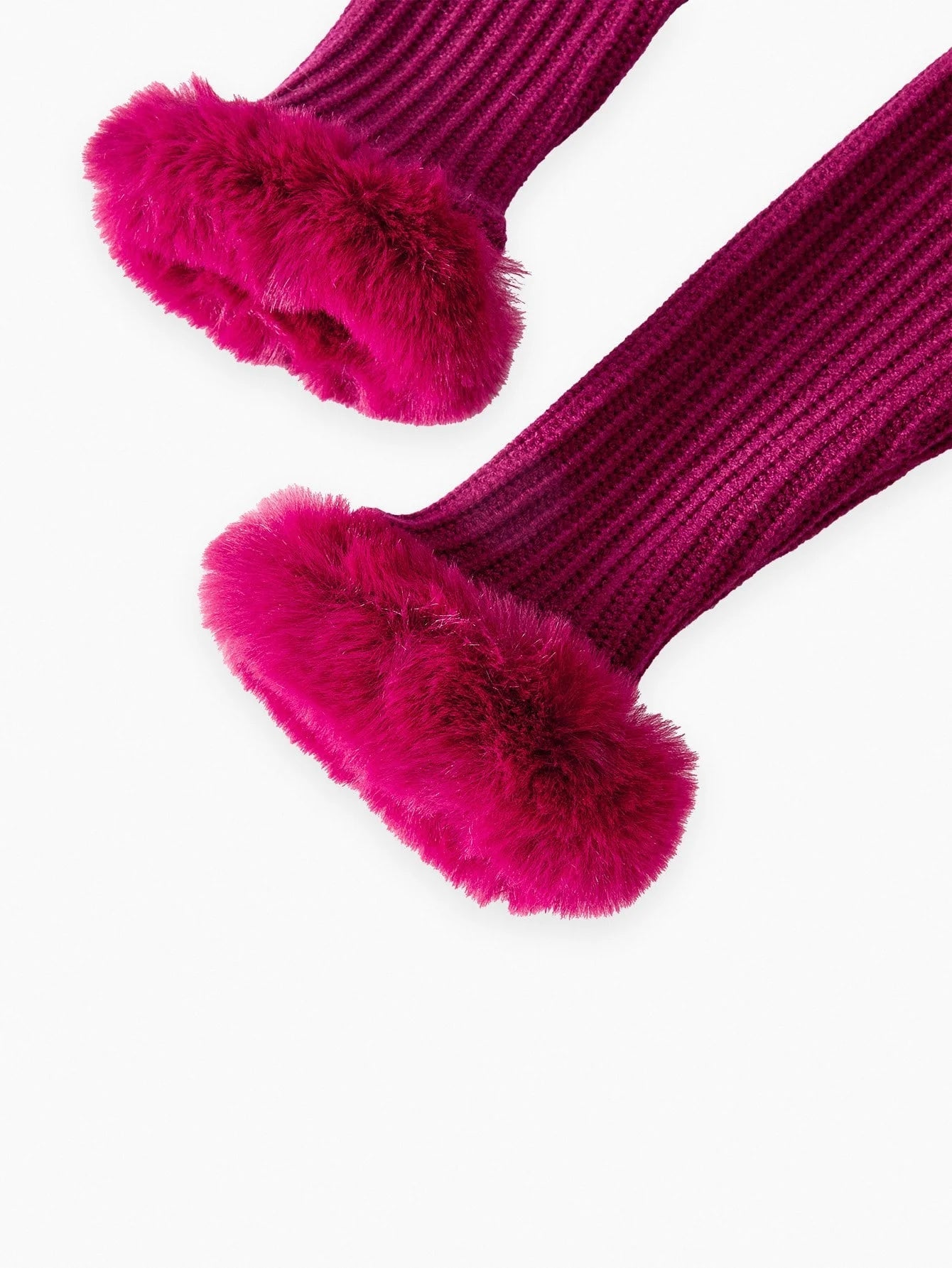 PREMIUM CONTRAST FAUX FUR SLIM FIT CARDIGAN