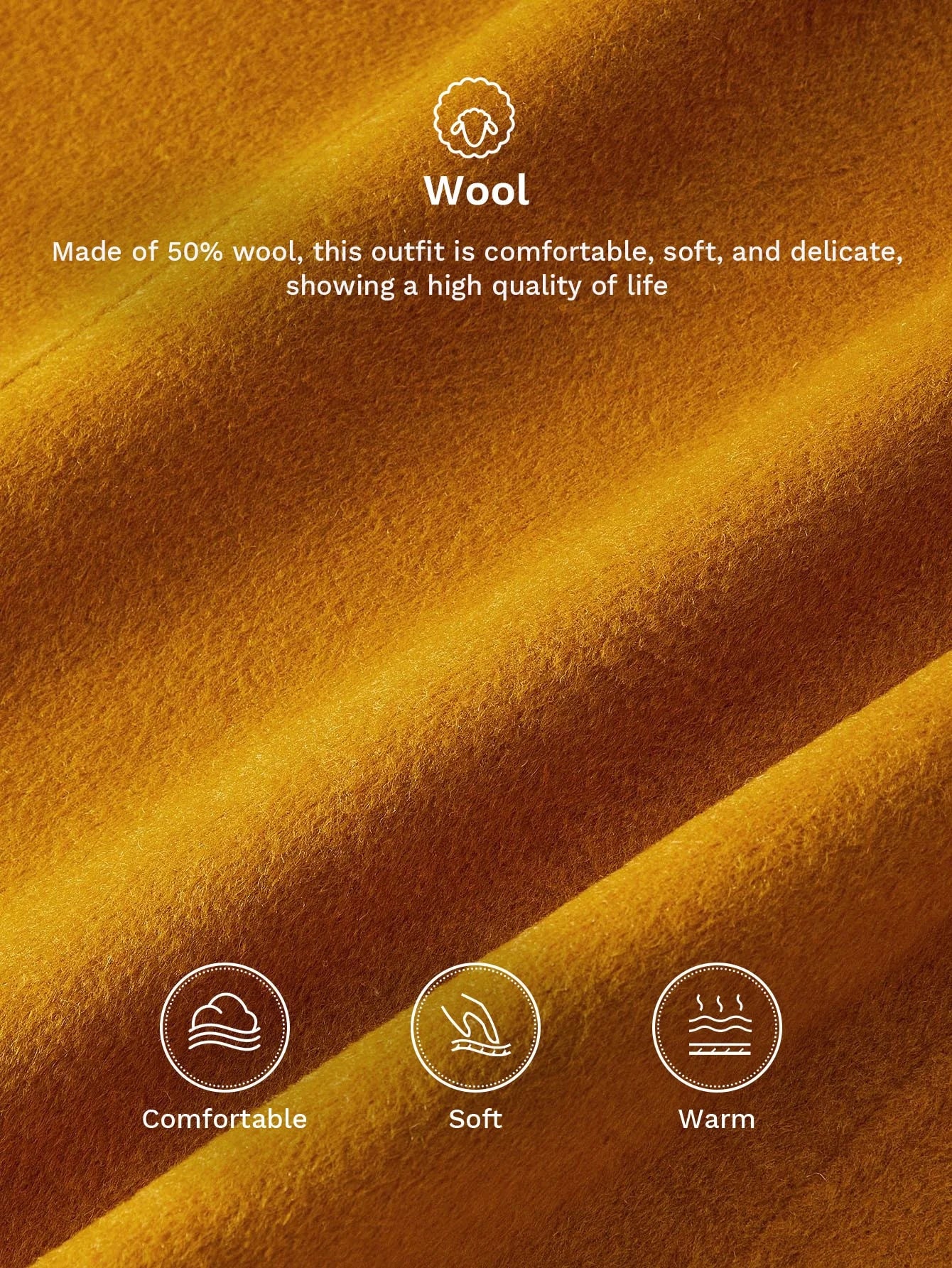 PREMIUM CONTRAST FUZZY LAPEL COLLAR PATCH POCKET BUCKLE BELTED OVERCOAT