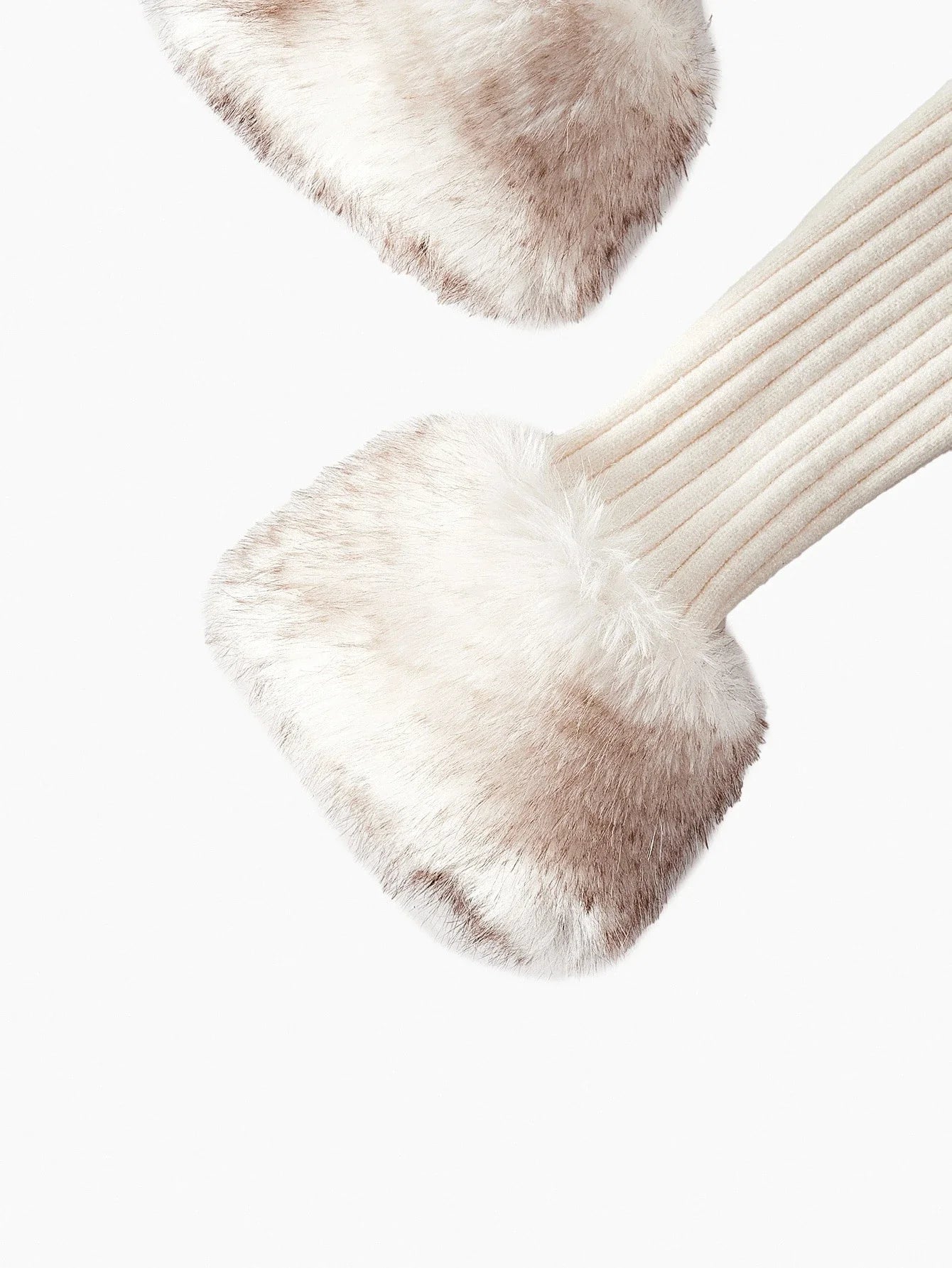 PREMIUM CONTRAST FUZZY PANEL ZIP PLACKET CARDIGAN