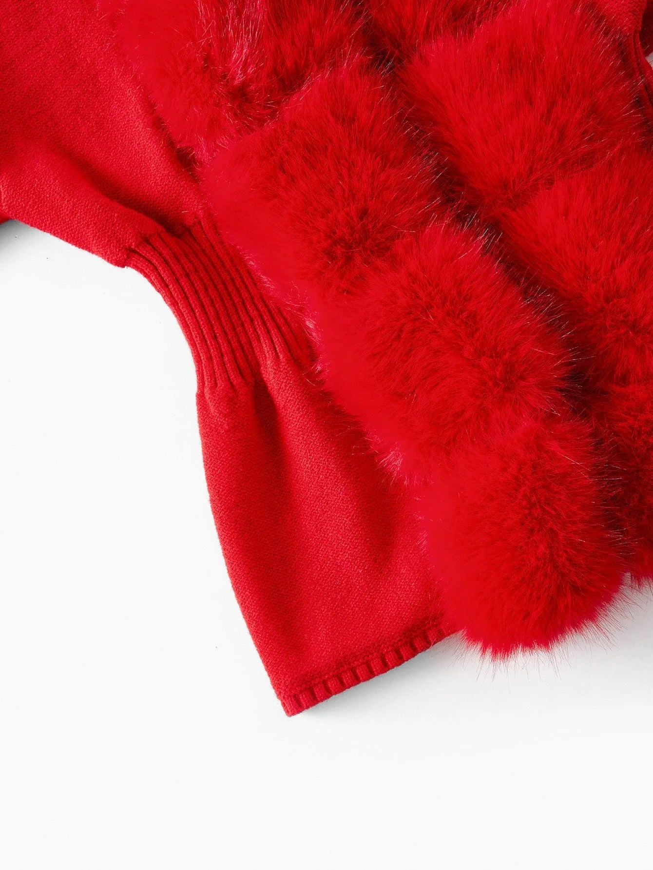 PREMIUM CONTRAST FUZZY TRIM CARDIGAN