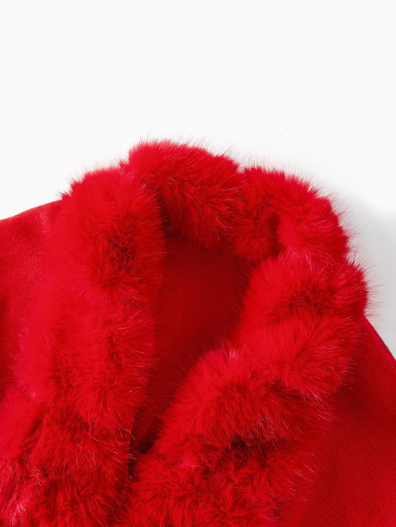 PREMIUM CONTRAST FUZZY TRIM CARDIGAN