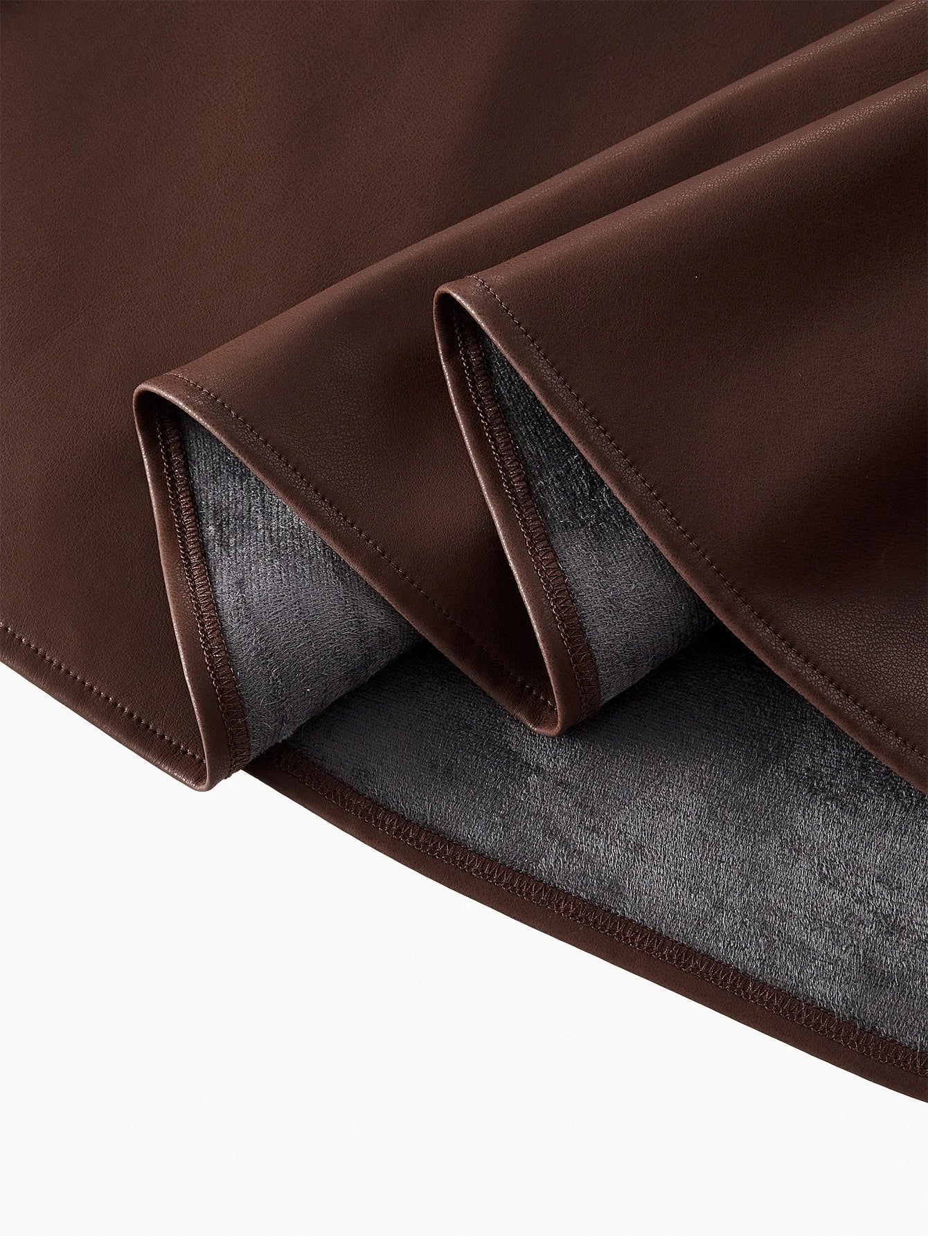 PREMIUM CONTRAST GUIPURE LACE PU LEATHER DRESS