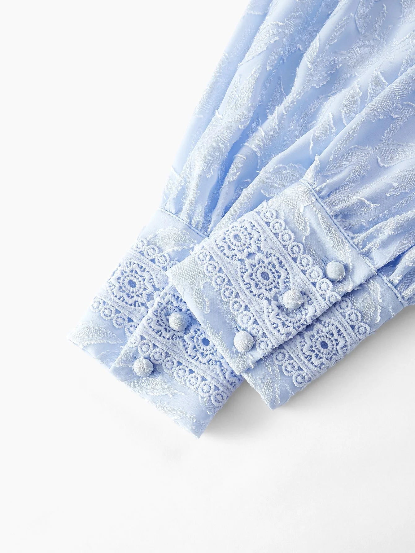 PREMIUM CONTRAST LACE RUFFLE HEM DRESS