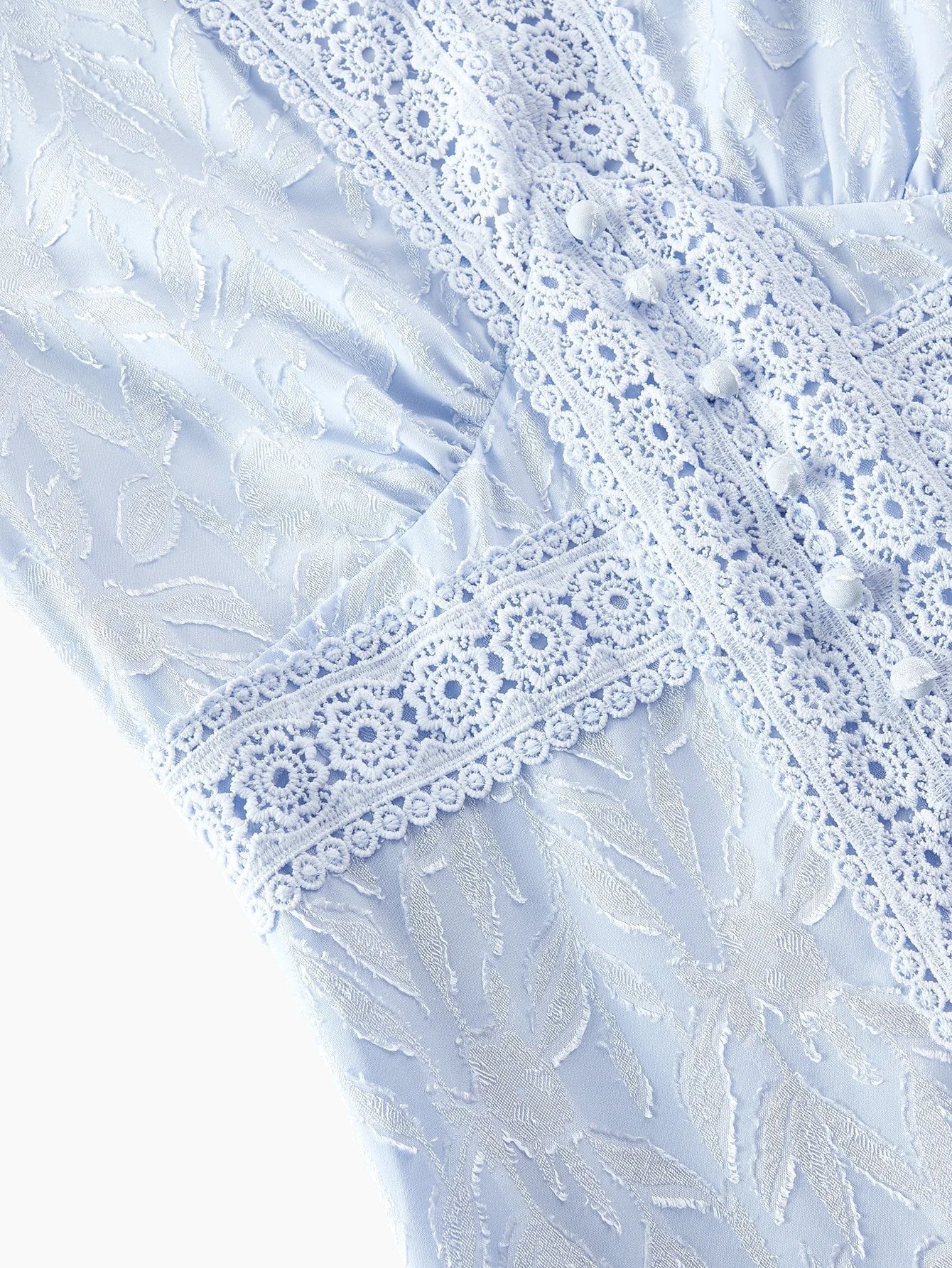 PREMIUM CONTRAST LACE RUFFLE HEM DRESS