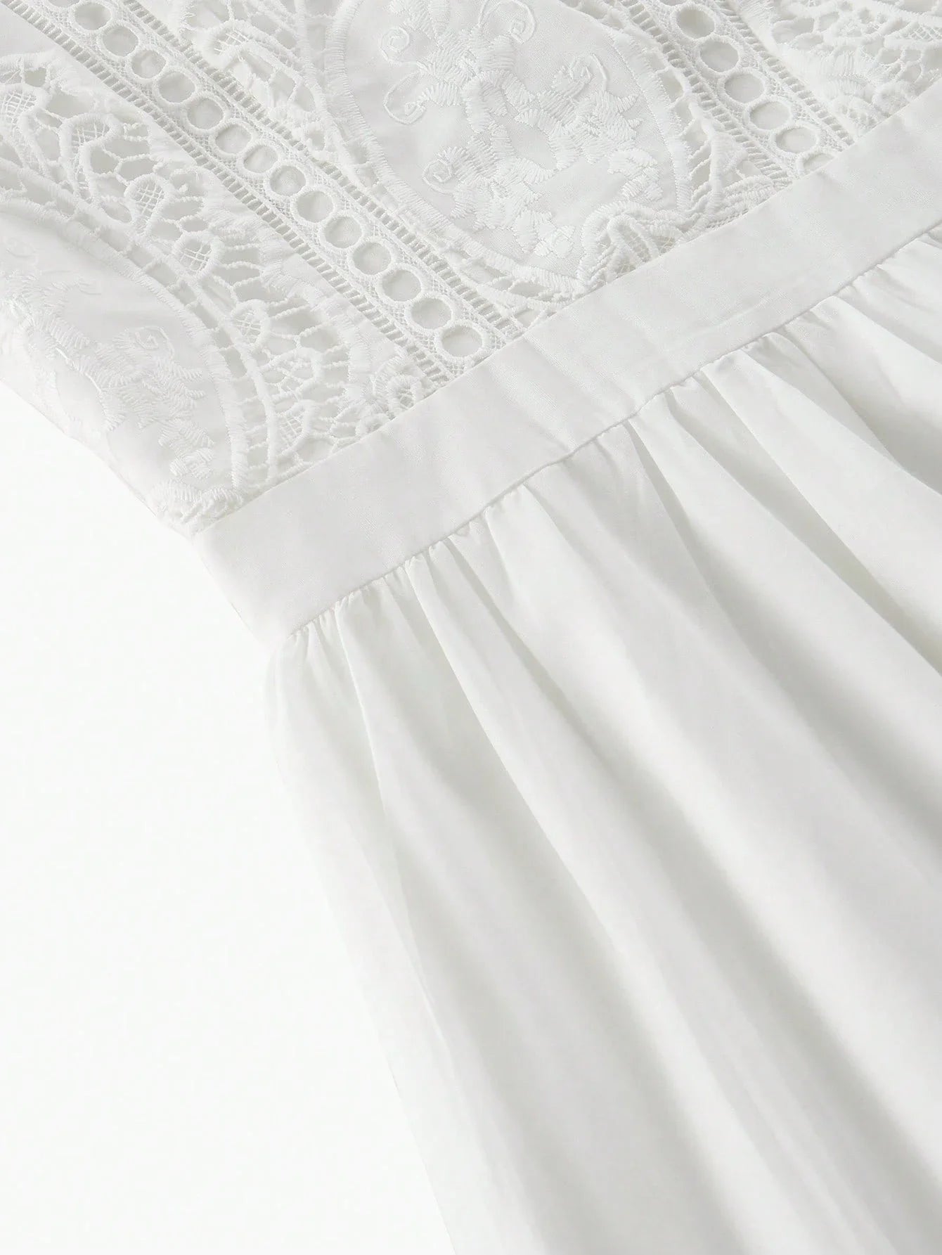 PREMIUM CONTRAST LACE ZIPPER DRESS