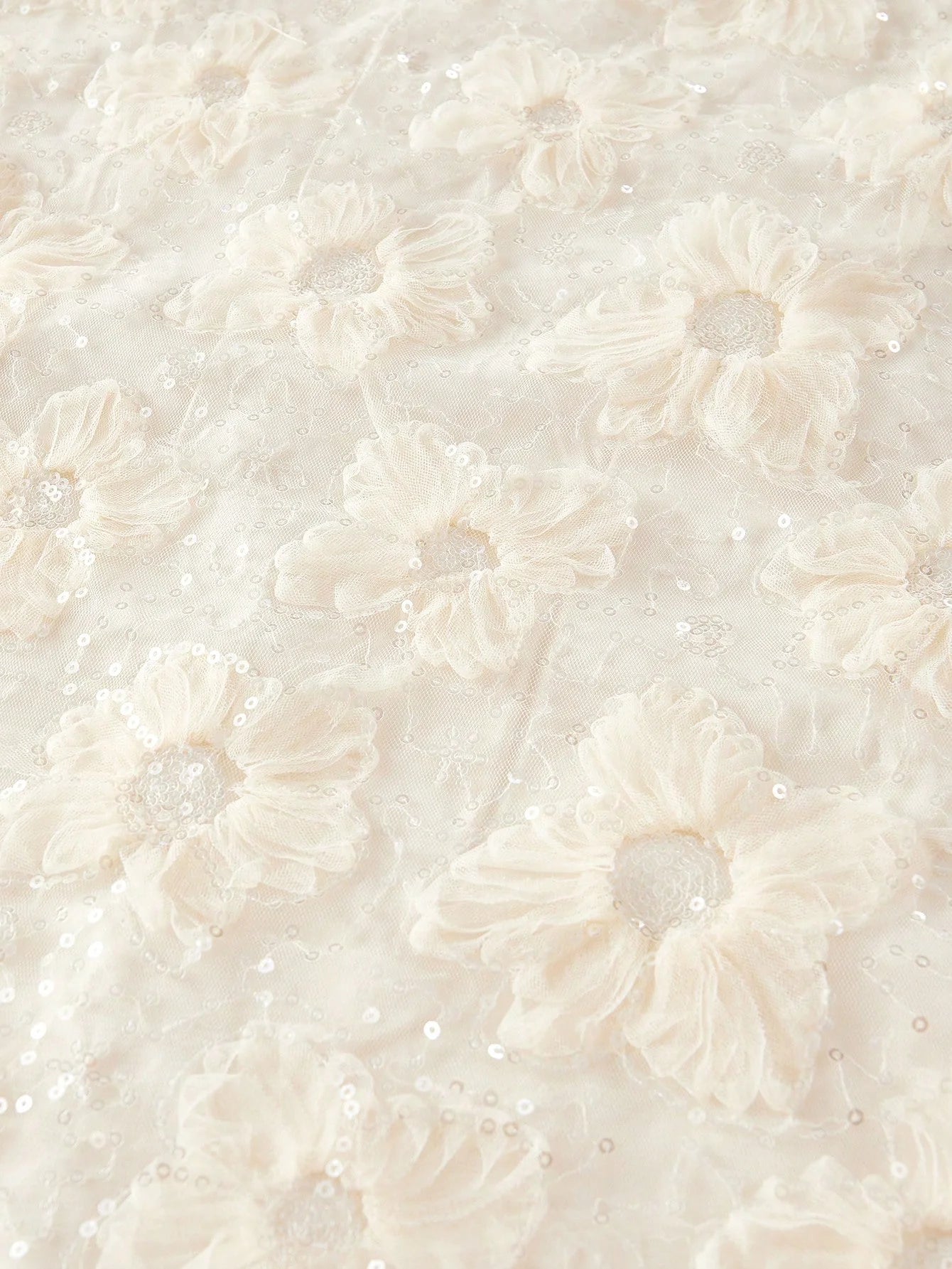 PREMIUM CONTRAST MESH PUFF SLEEVE DRESS