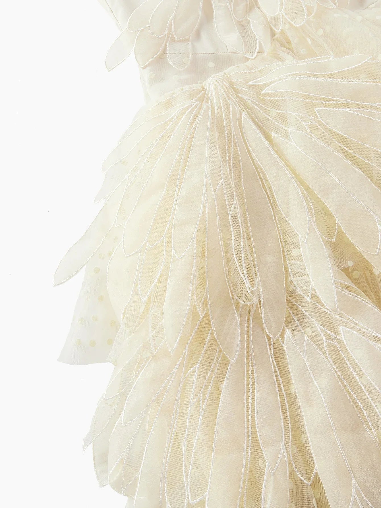 PREMIUM CONTRAST MESH TIERED LAYER DRESS