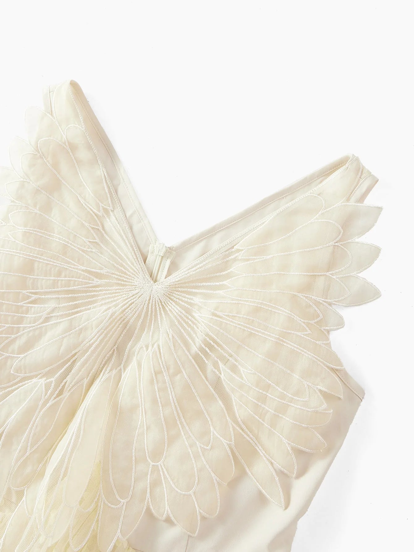 PREMIUM CONTRAST MESH TIERED LAYER DRESS