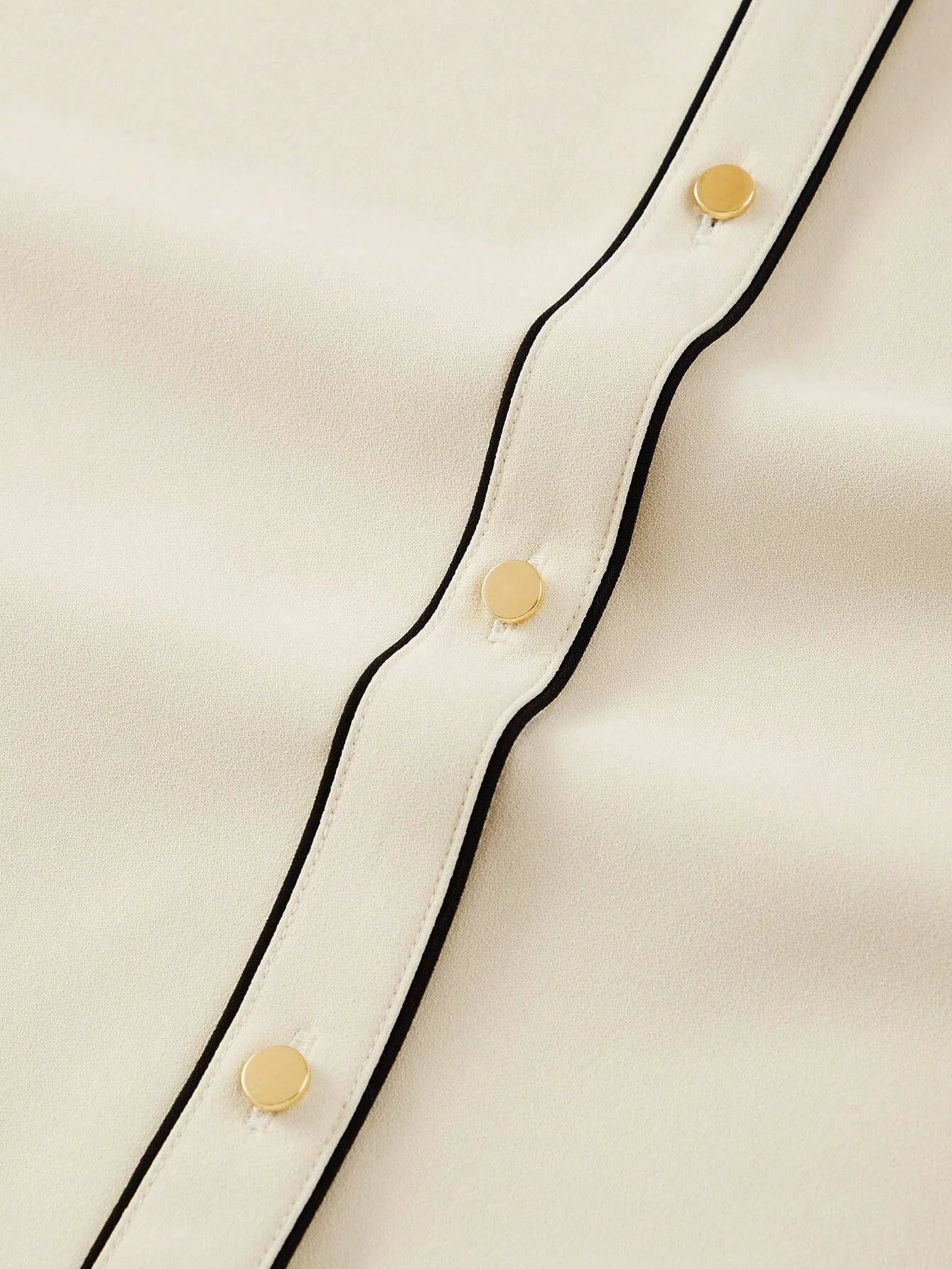 PREMIUM CONTRAST PIPING BUTTON FRONT BELTED DRESS