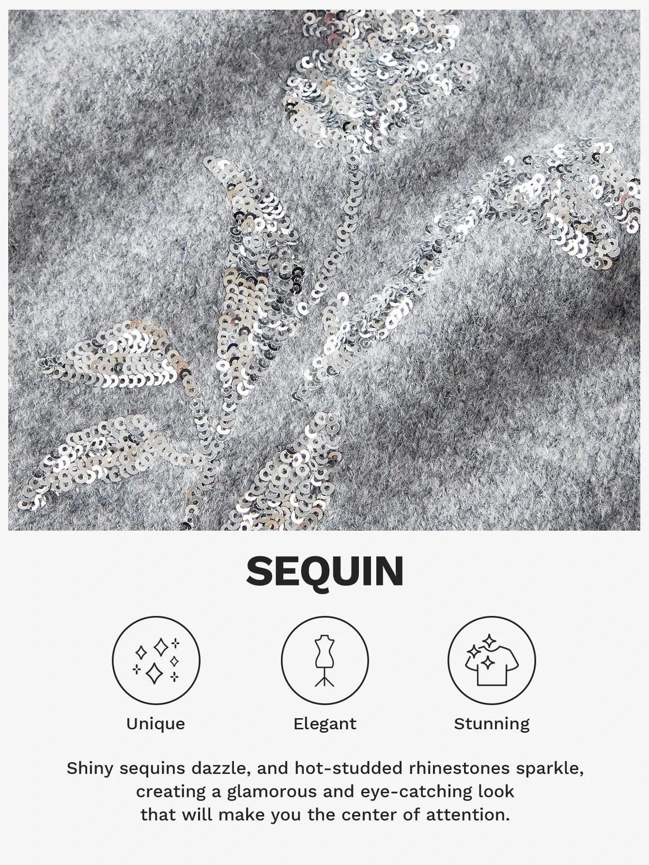 PREMIUM CONTRAST SEQUIN BUTTON UP CARDIGAN