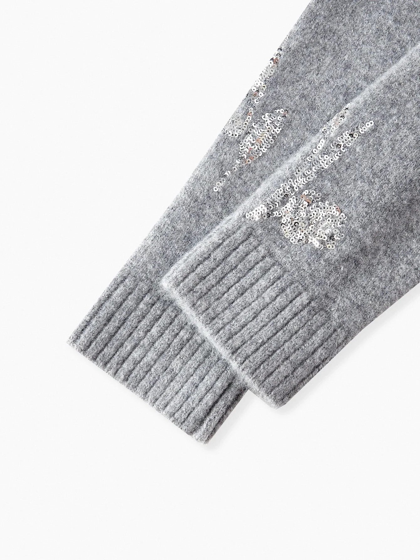 PREMIUM CONTRAST SEQUIN BUTTON UP CARDIGAN