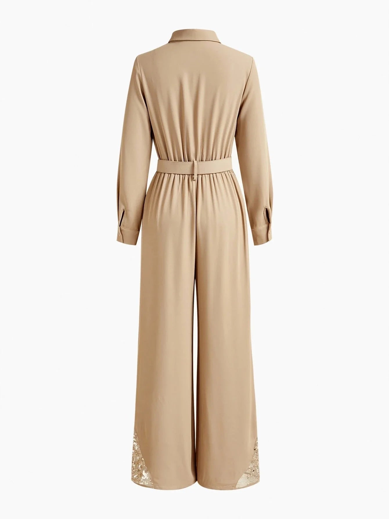 PREMIUM CONTRAST SEQUIN EMBROIDERY JUMPSUIT