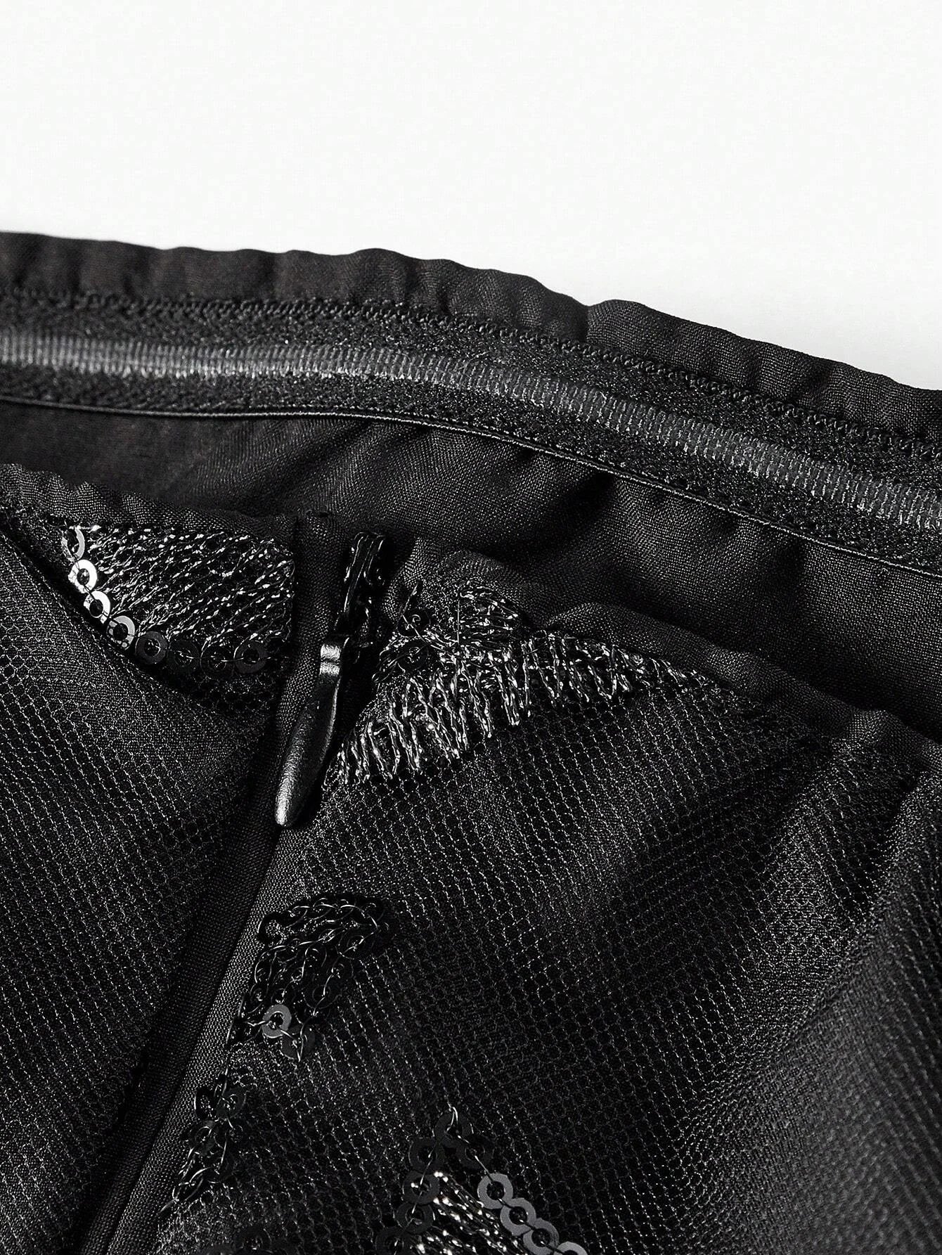 PREMIUM CONTRAST SEQUIN MESH OVERLAY FLARE HEM TUBE DRESSHOLIDAY PARTY BIRTHDAY FORMAL EVENING