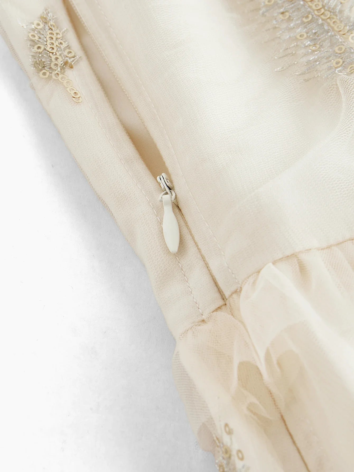 PREMIUM CONTRAST SEQUIN PLEATED CAMI DRESS