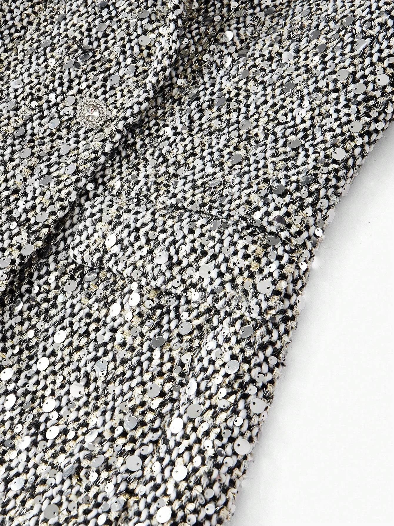 PREMIUM CONTRAST SEQUIN STRUCTURED BLAZER