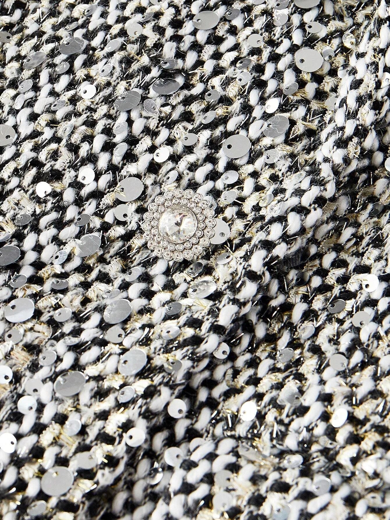 PREMIUM CONTRAST SEQUIN STRUCTURED BLAZER