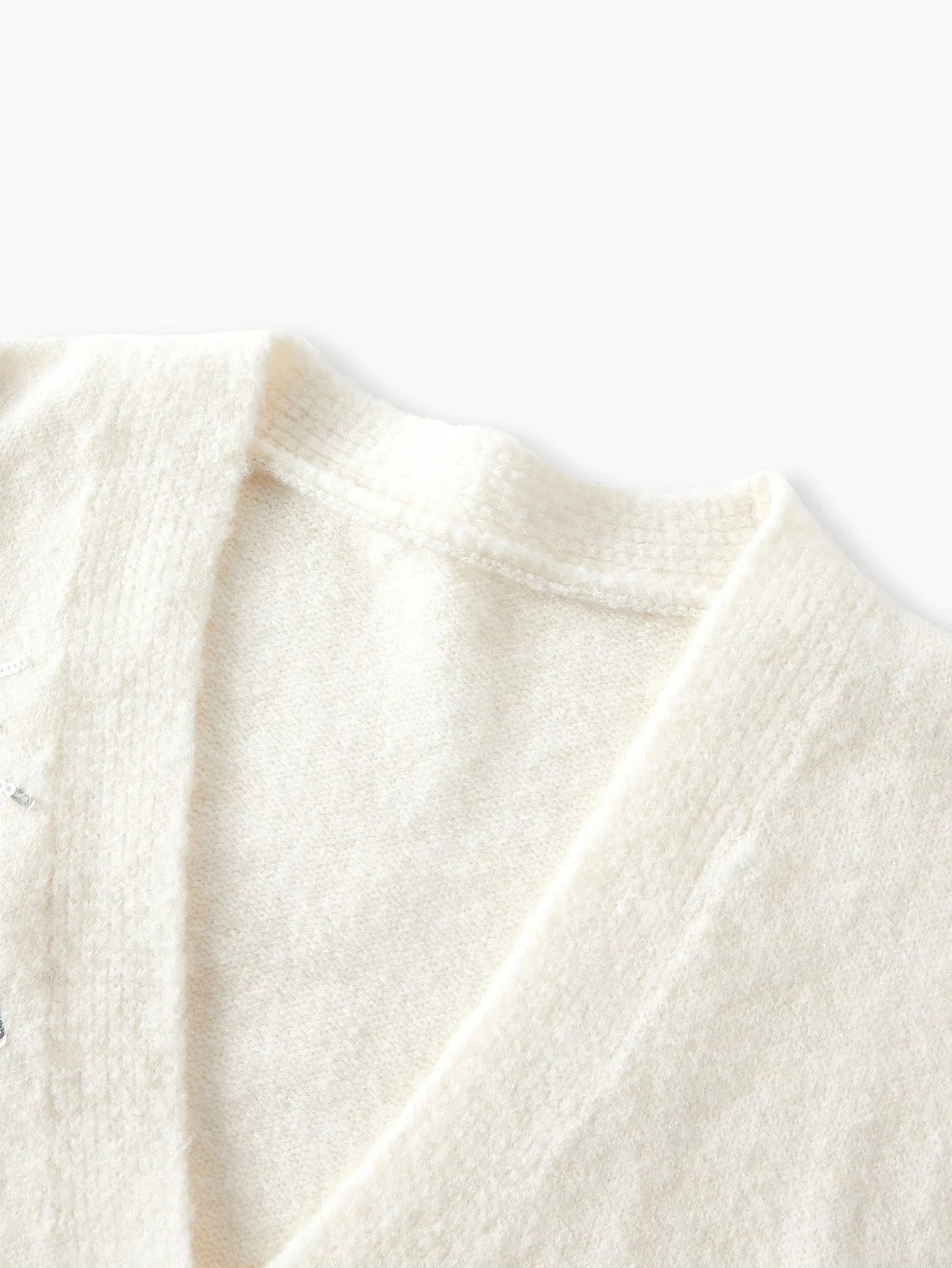 PREMIUM CONTRAST SEQUINS AND BEADED DETAIL DROP SHOULDER OVERSIZE CARDIGAN