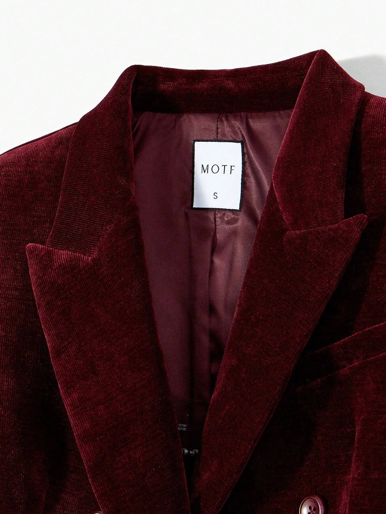 PREMIUM CORDUROY PEAK COLLAR DOUBLE BREASTED PLACKET BLAZER