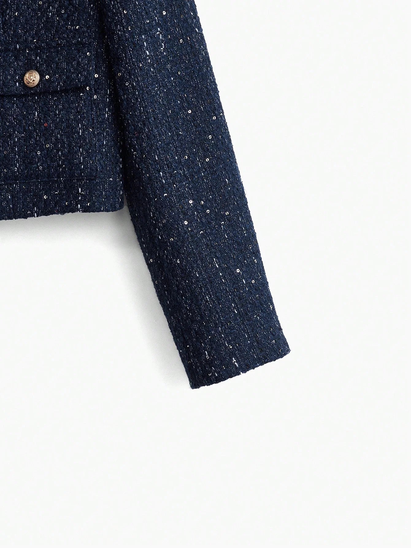 PREMIUM CROPPED GLITTER TWEED JACKET