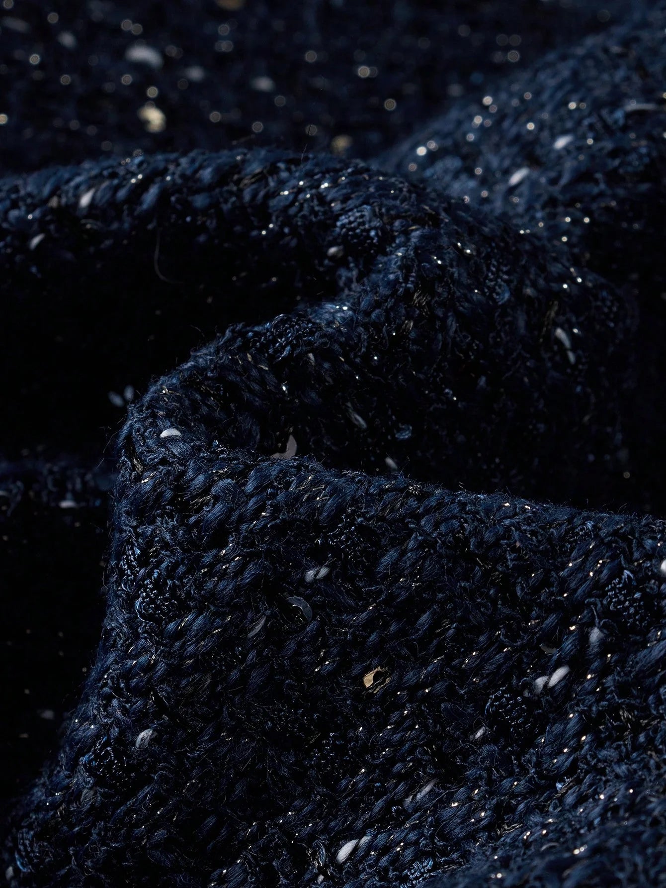 PREMIUM CROPPED GLITTER TWEED JACKET