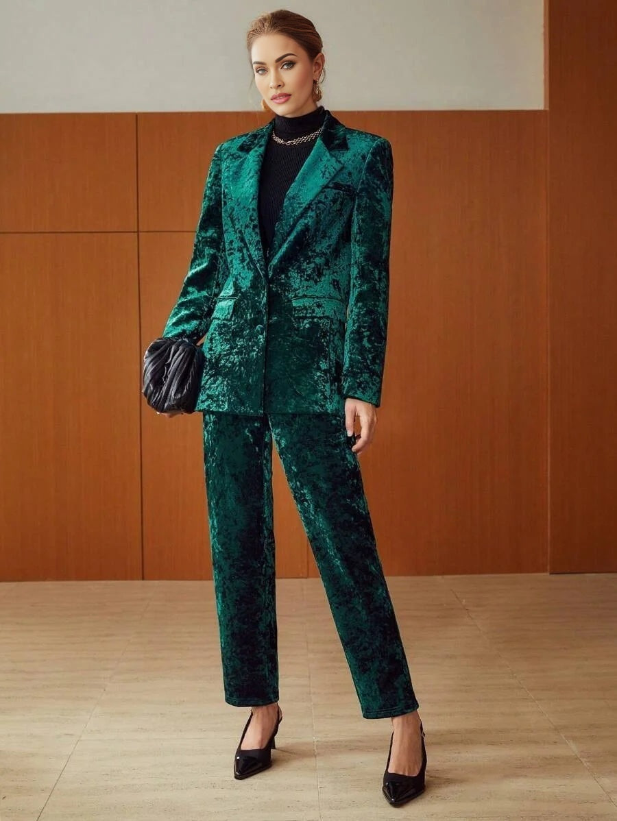 PREMIUM CRUSHED VELVET BLAZER